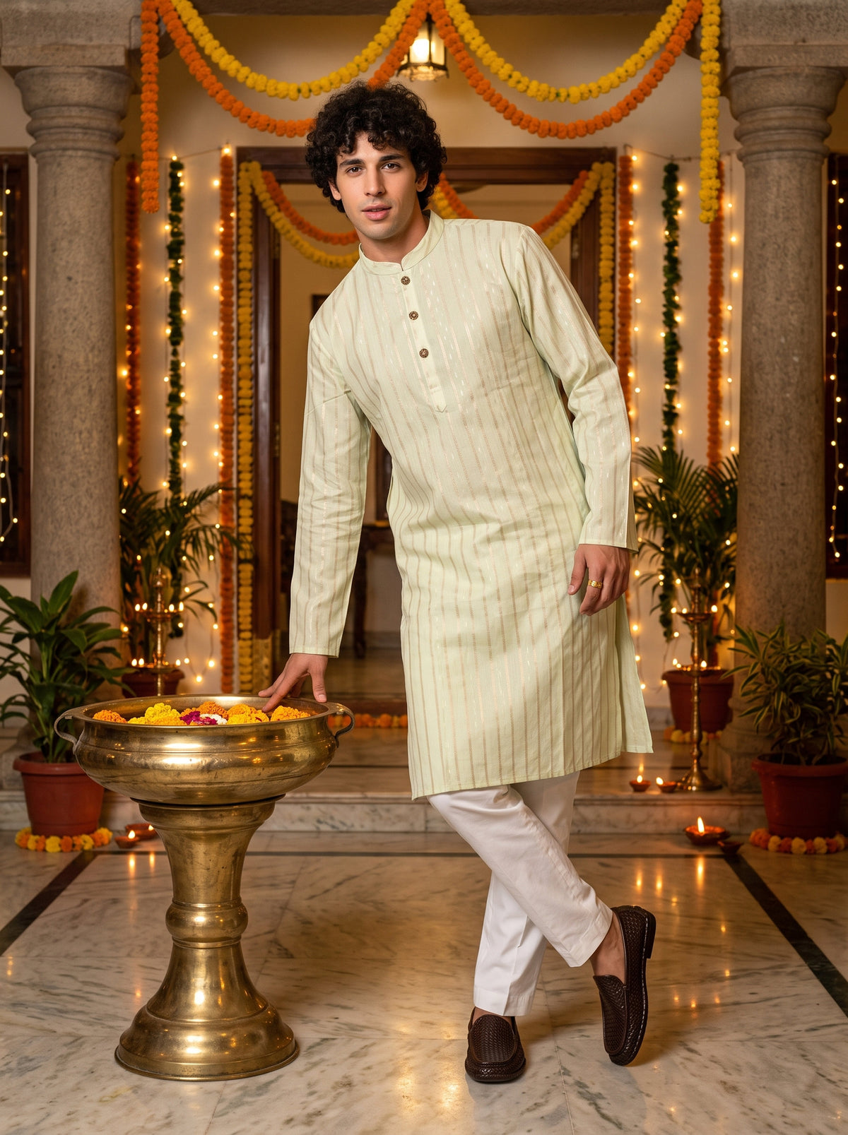 Men’s Cotton Kurta – Diwali & Celebration Wear