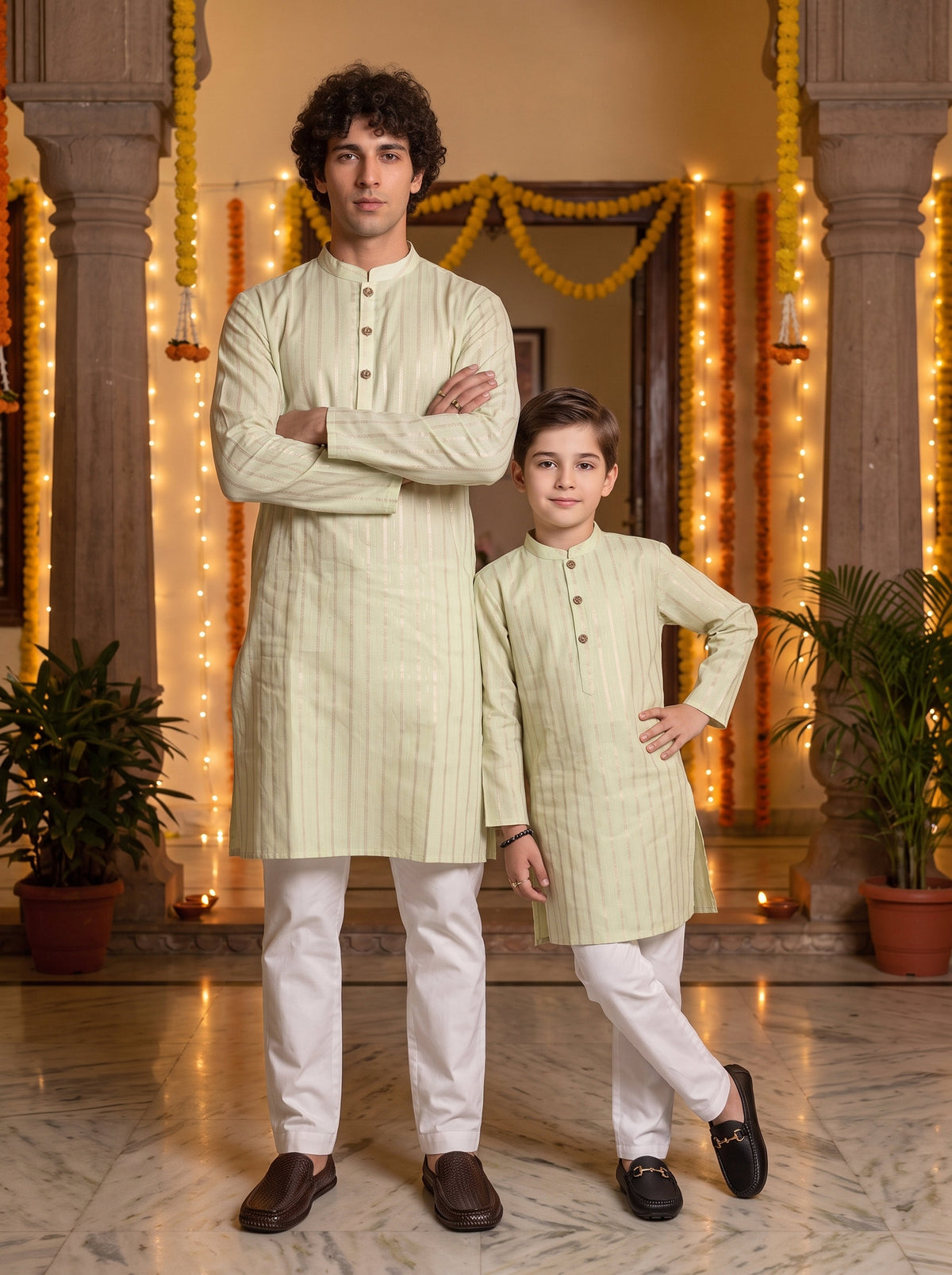 Father & Son Cotton Kurta Sets – Family Twinning Wear