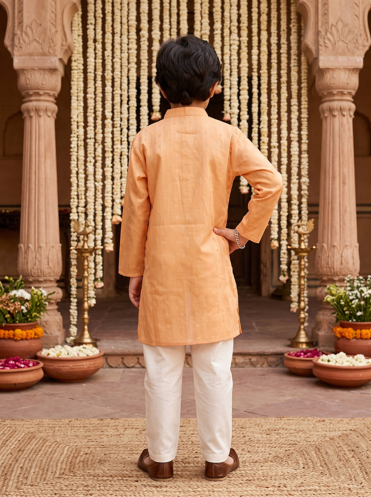 Boys Wedding Kurta Pajama Set – Traditional Cotton Wear