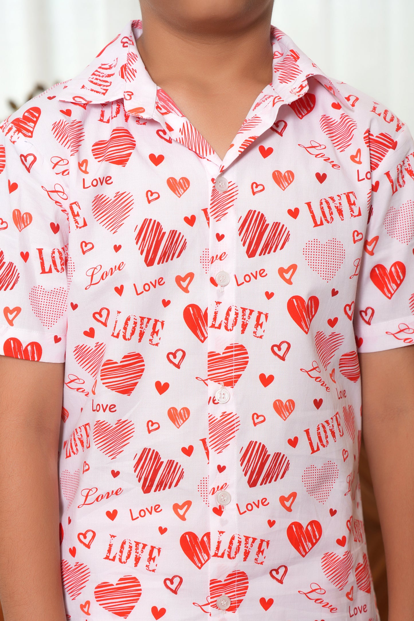 Boy’s White Tropical Co-Ord Set – Shirt & Shorts Summer Beach Outfit