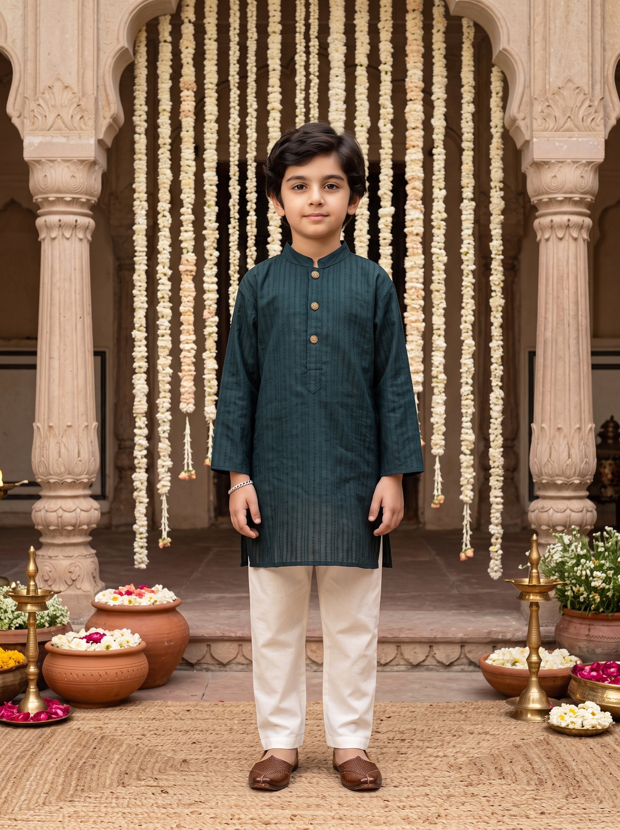 Boys Cotton Kurta Pajama Set – Family Celebration Wear