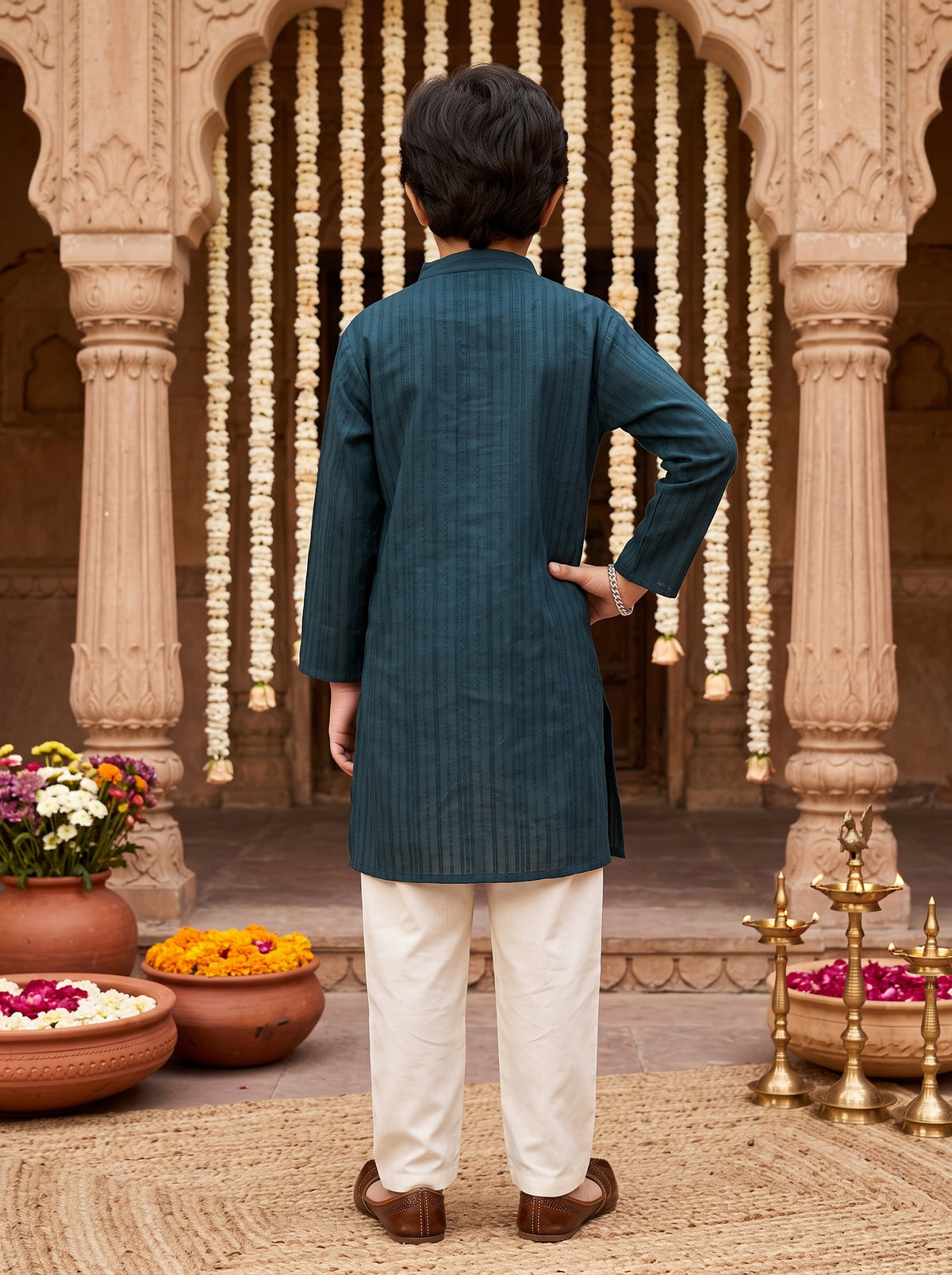 Boys Cotton Kurta Pajama Set – Family Celebration Wear
