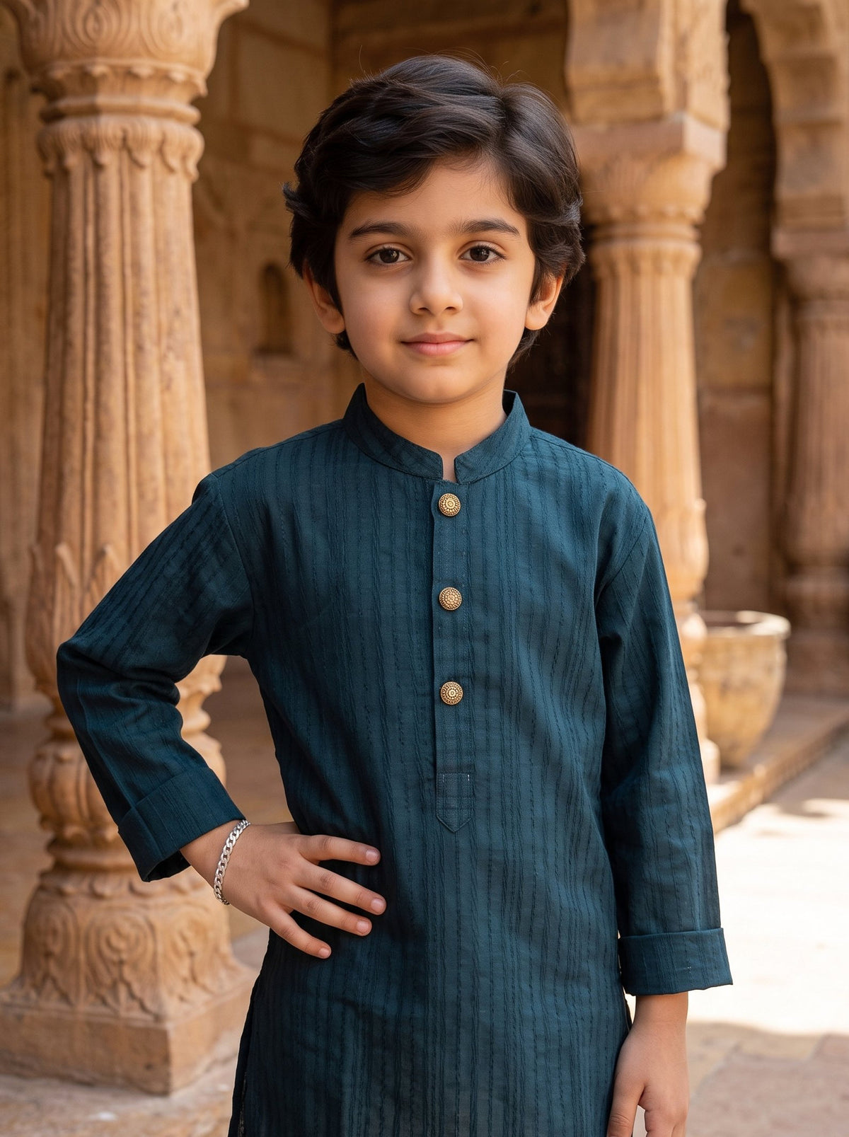 Boys Cotton Kurta Pajama Set – Family Celebration Wear