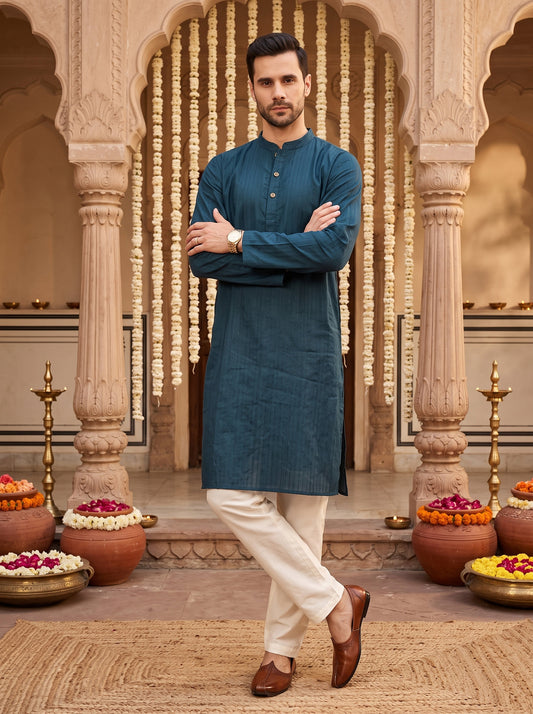 Men’s Cotton Kurta – Wedding & Puja Occasion Wear