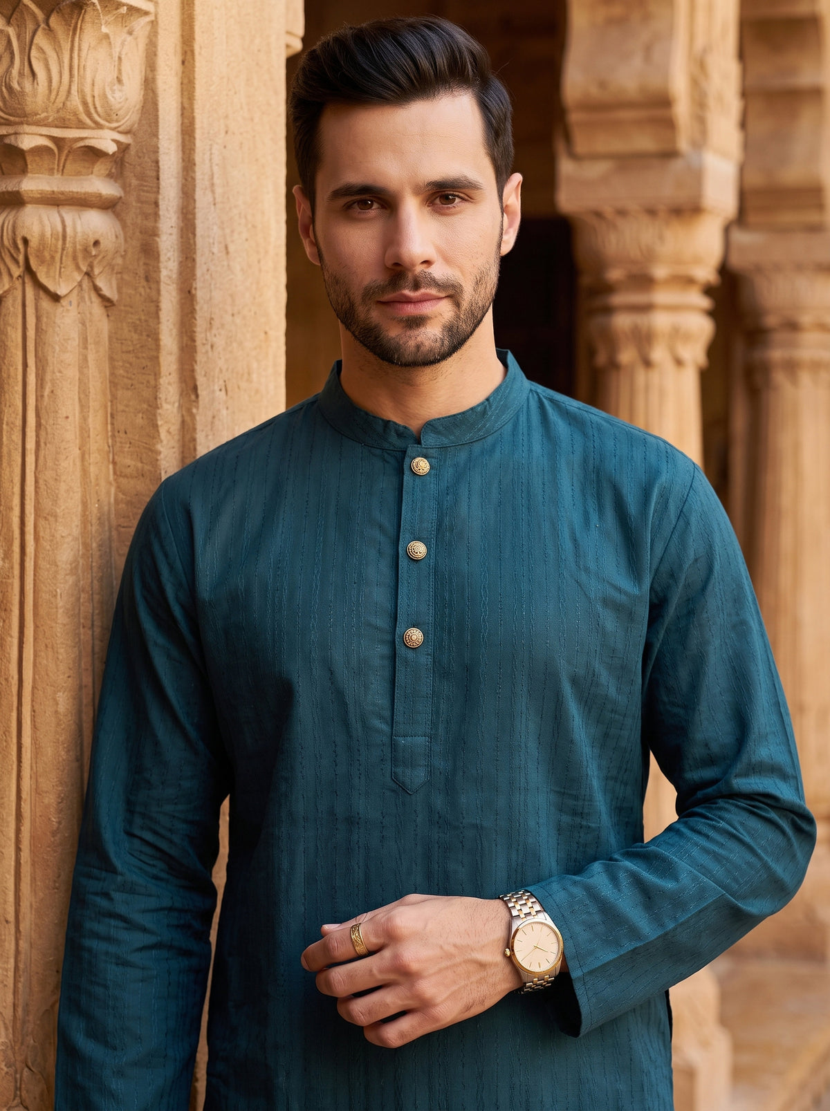 Men’s Cotton Kurta – Wedding & Puja Occasion Wear
