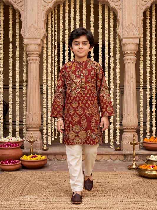 Boys Cotton Kurta Pajama Set – Festive Wear