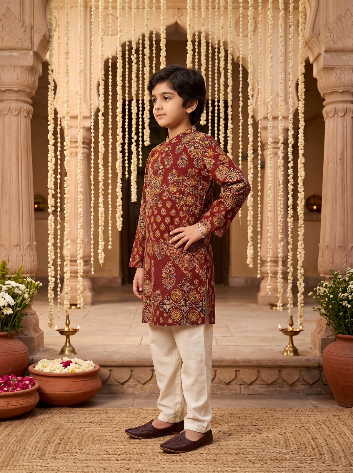 Boys Cotton Kurta Pajama Set – Festive Wear