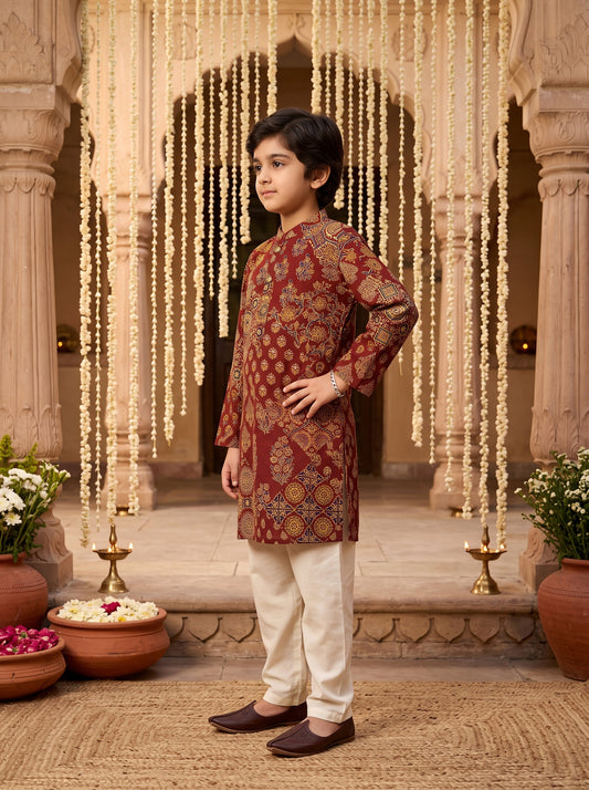 Boys Cotton Kurta Pajama Set – Festive Wear