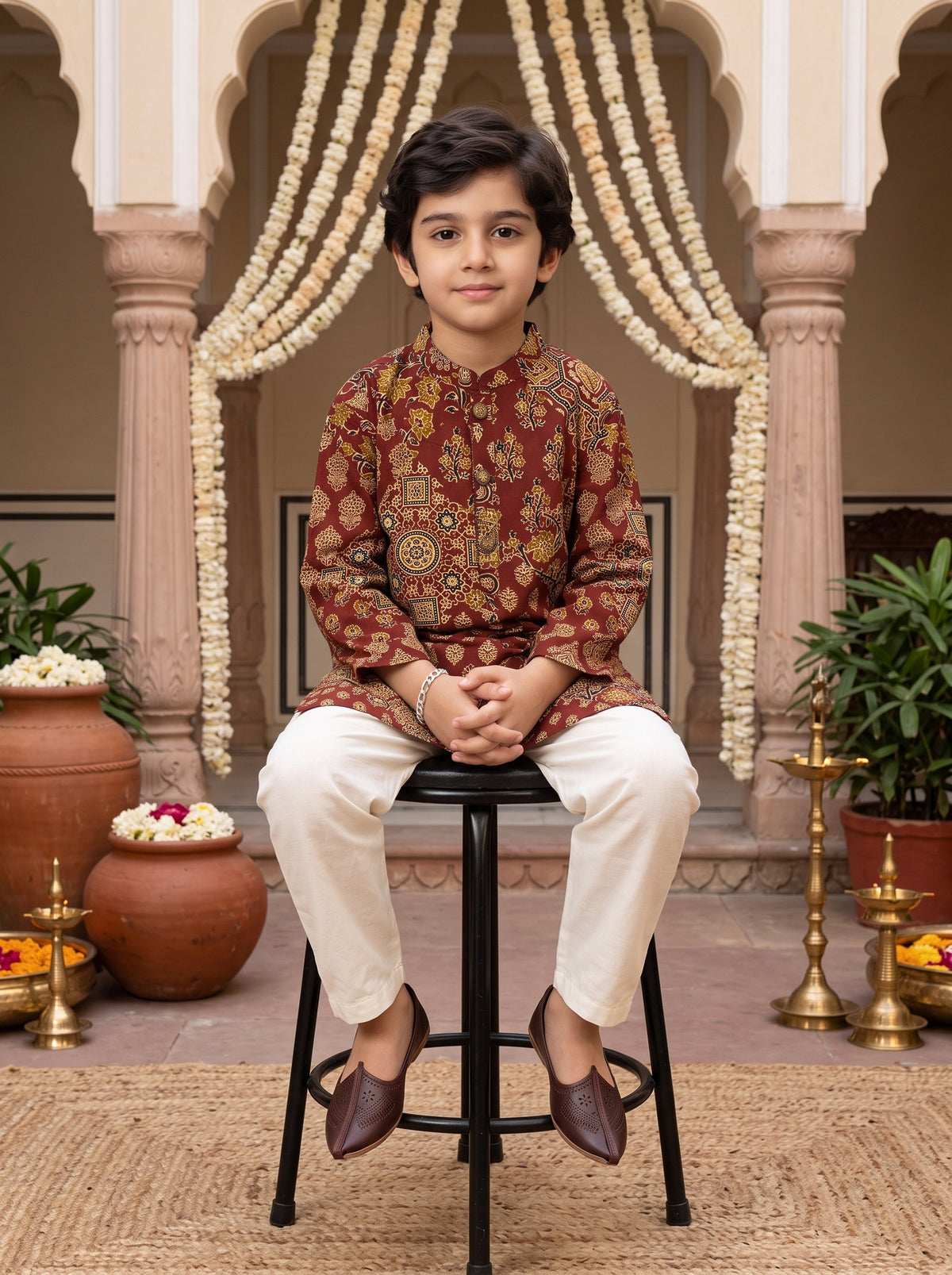 Boys Cotton Kurta Pajama Set – Festive Wear