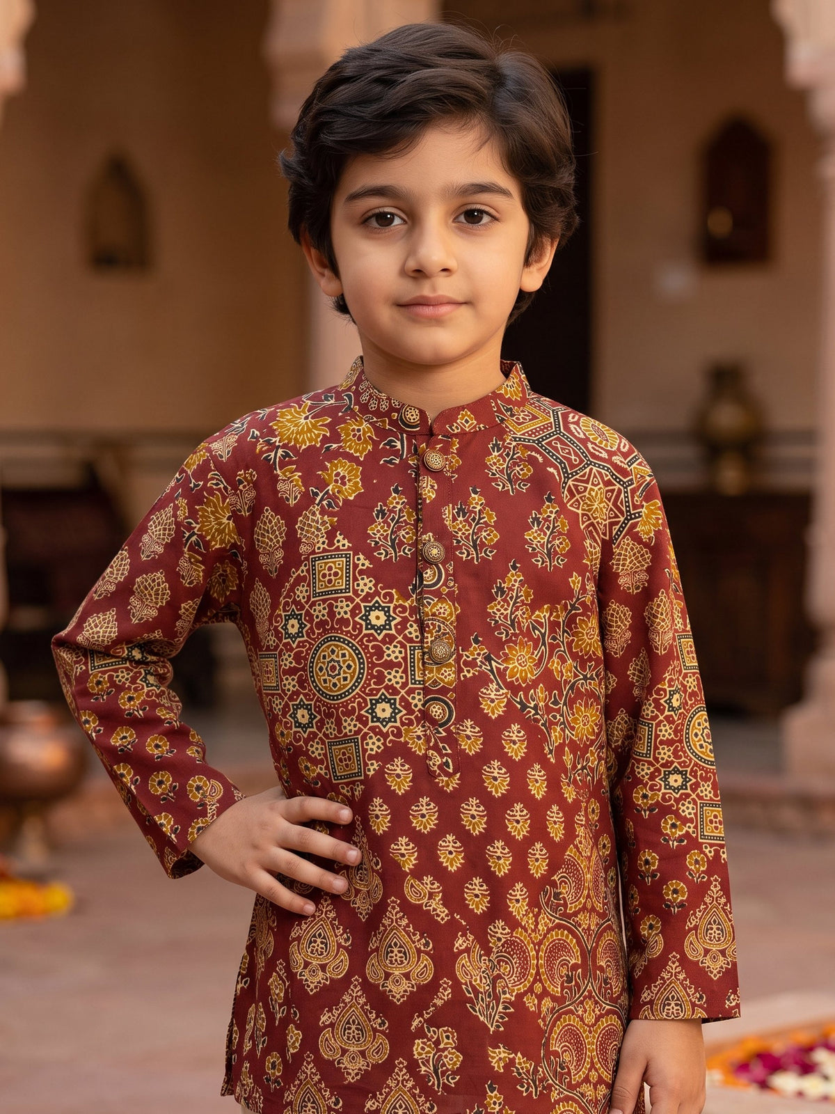 Boys Cotton Kurta Pajama Set – Festive Wear