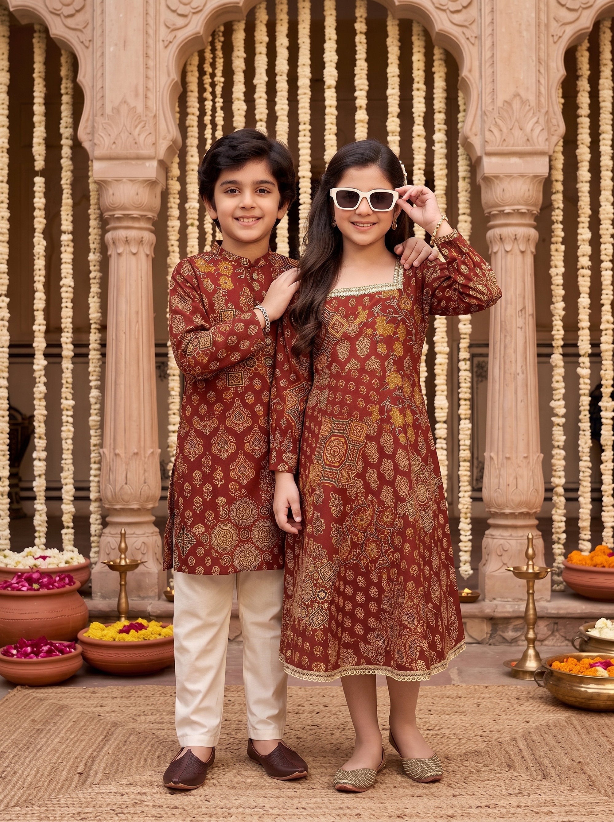 Brother & Sister Matching Outfits – Cotton Ethnic Wear