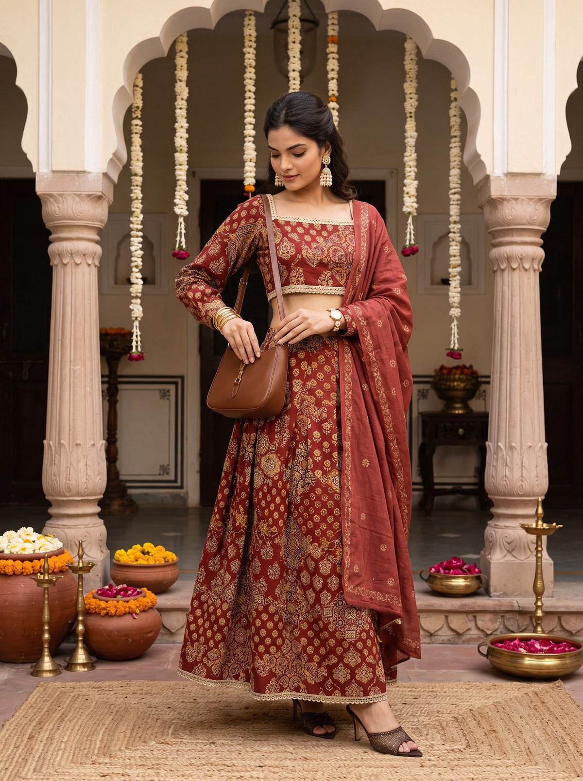 Women’s Cotton Lehenga Set – Festive Wear