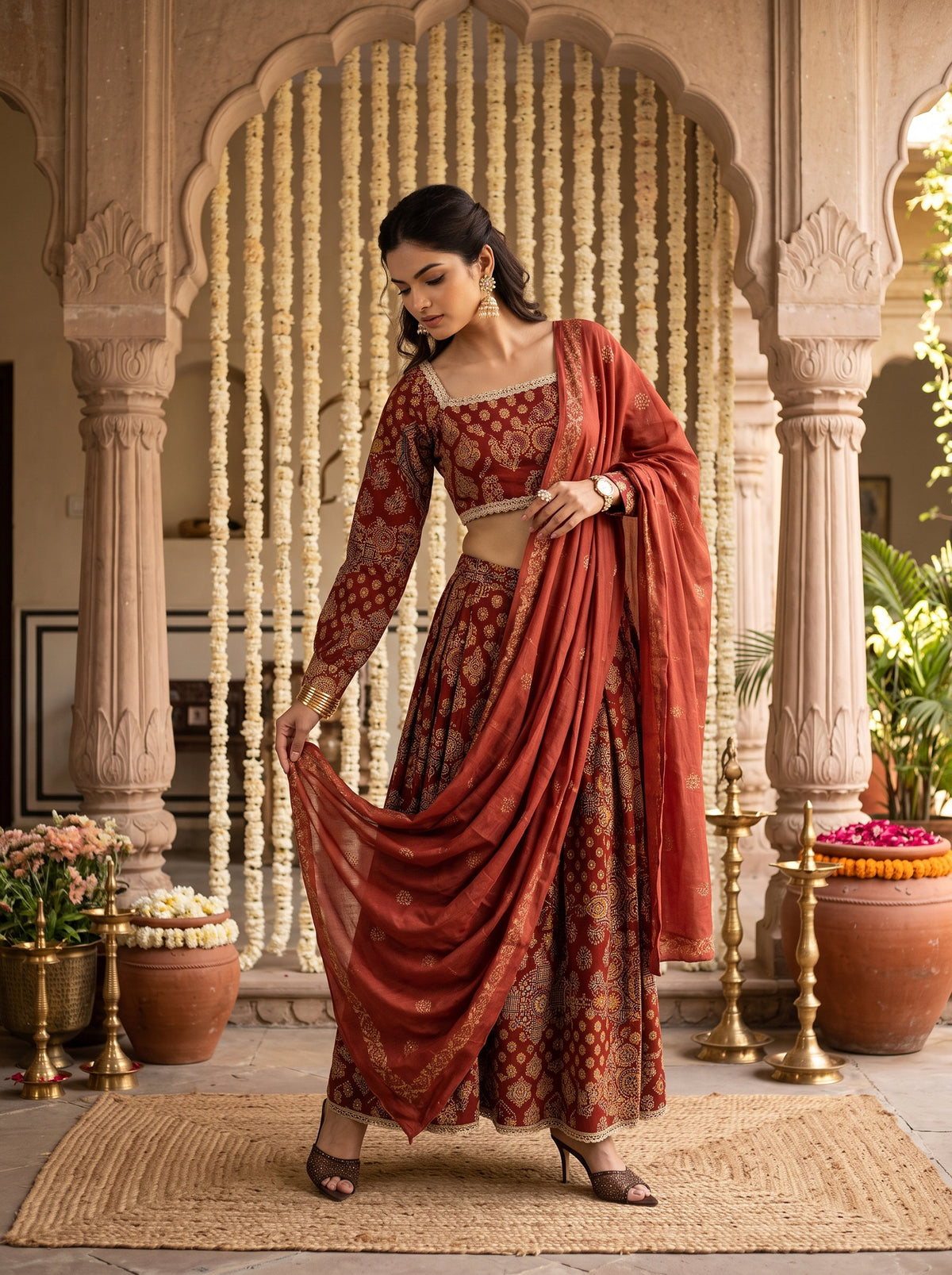 Women’s Cotton Lehenga Set – Festive Wear