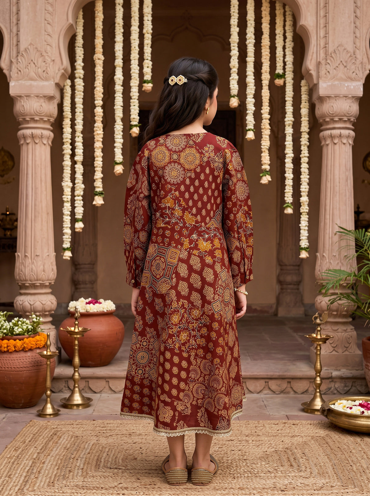 Girl’s Cotton Kurta Set – Festive Ethnic Wear
