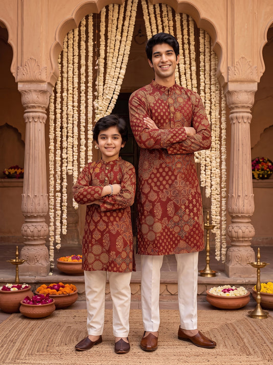 Father & Son Matching Outfits – Cotton Ethnic Wear