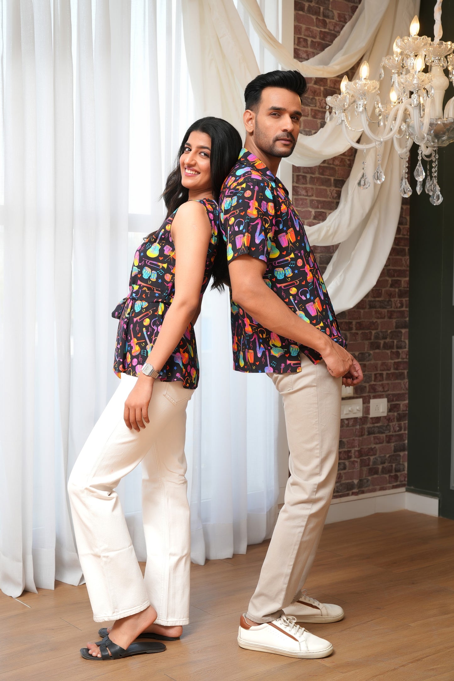 Couple Printed Co-Ord Set – Stylish Resortwear