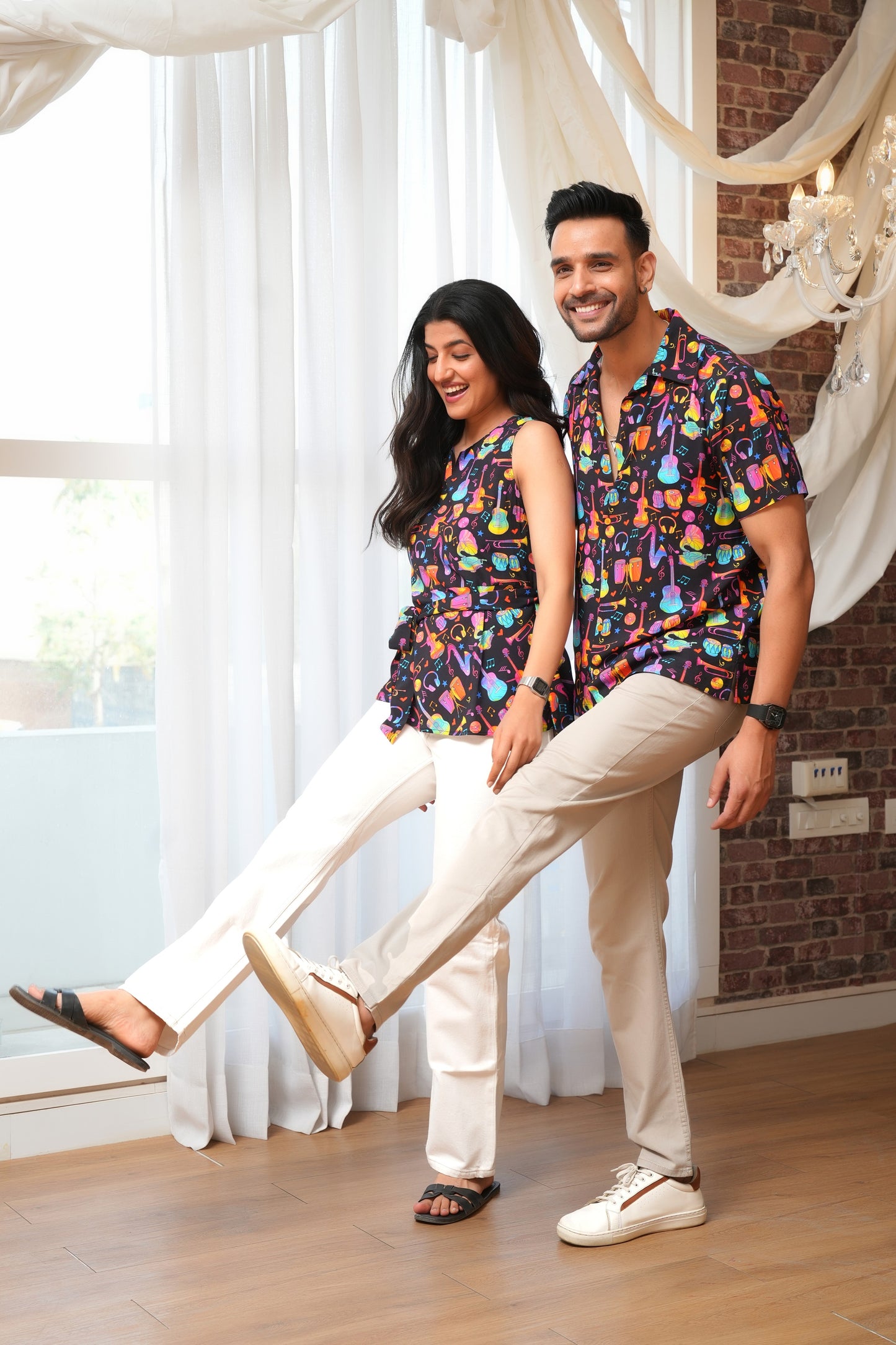 Couple Printed Co-Ord Set – Stylish Resortwear
