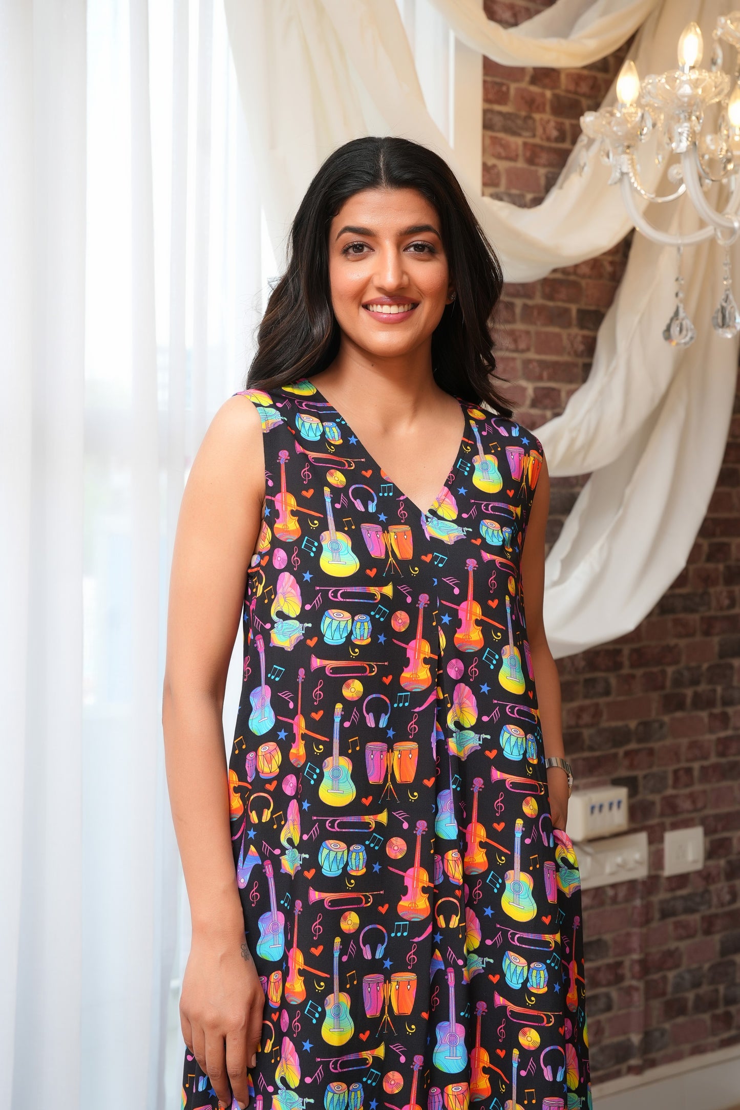 Girls’ Printed Midi Dress – Resortwear Style