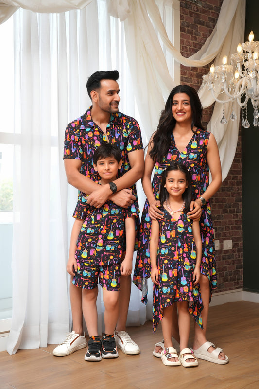 Family Matching Combo – Printed Resort Outfits