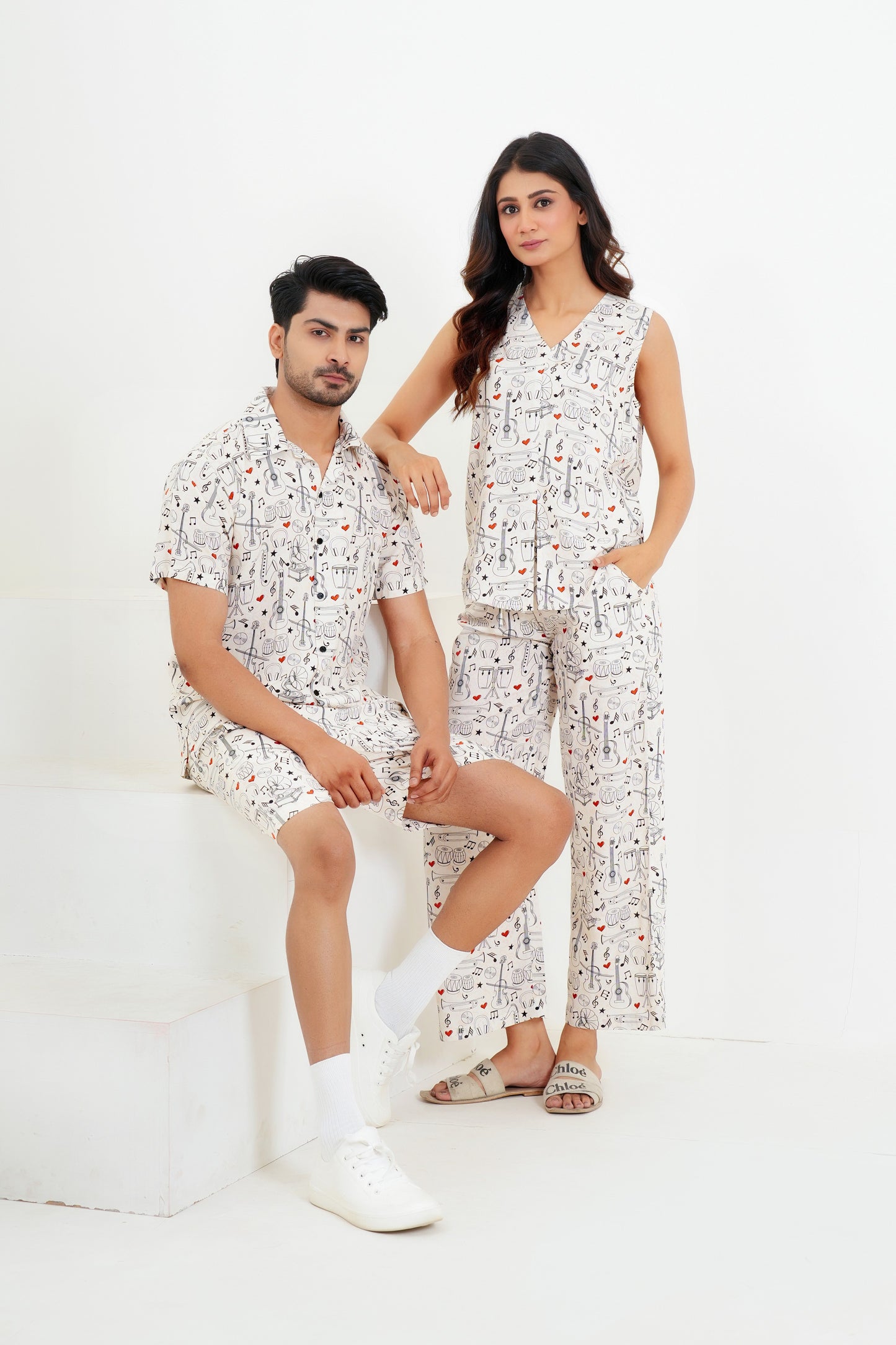 Couple Matching Funky Co-Ord Set – Resort Ready Outfits
