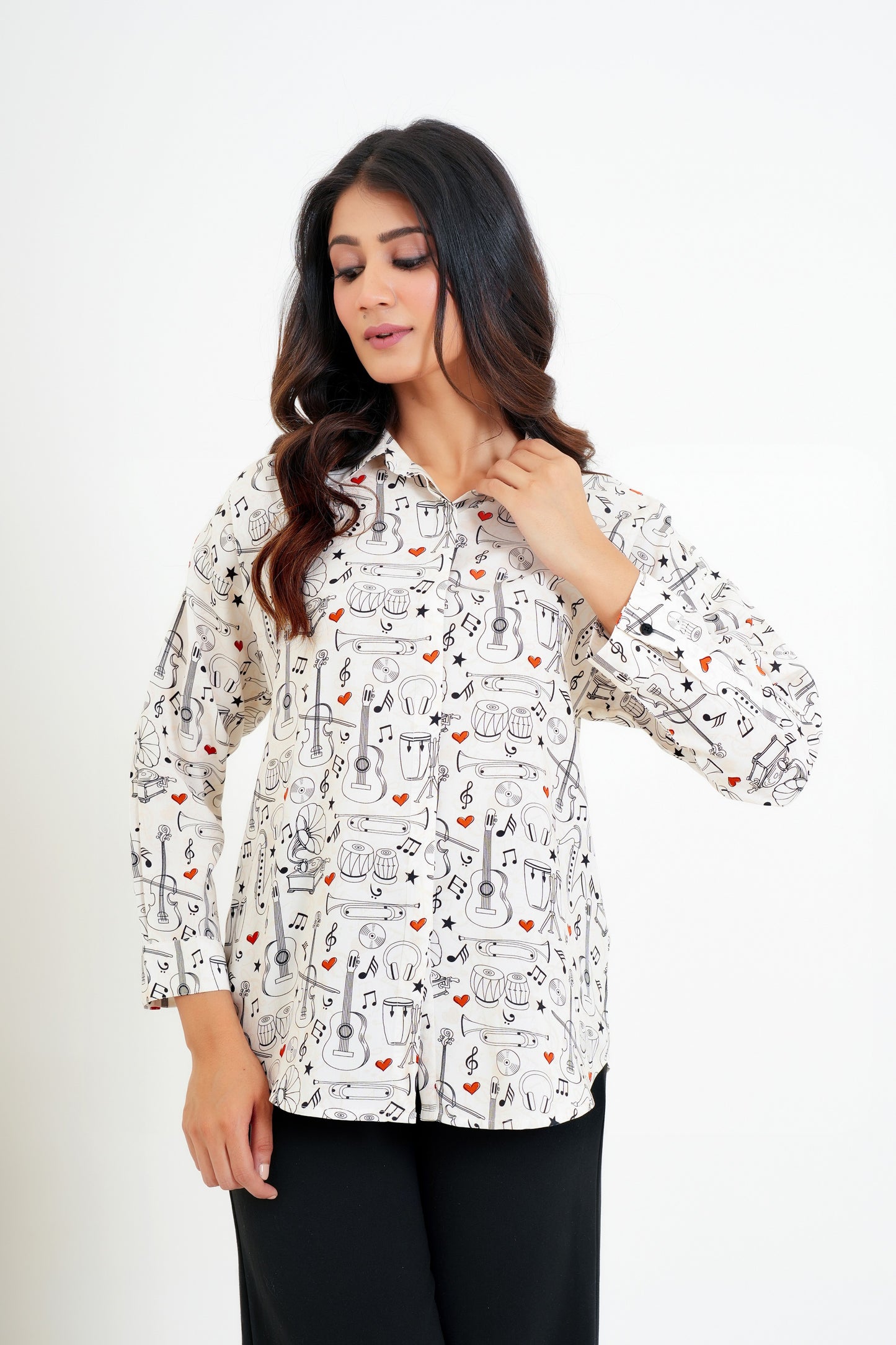 Women’S Funky Full Sleeve Shirt – Casual Wear For Travel & Vacations