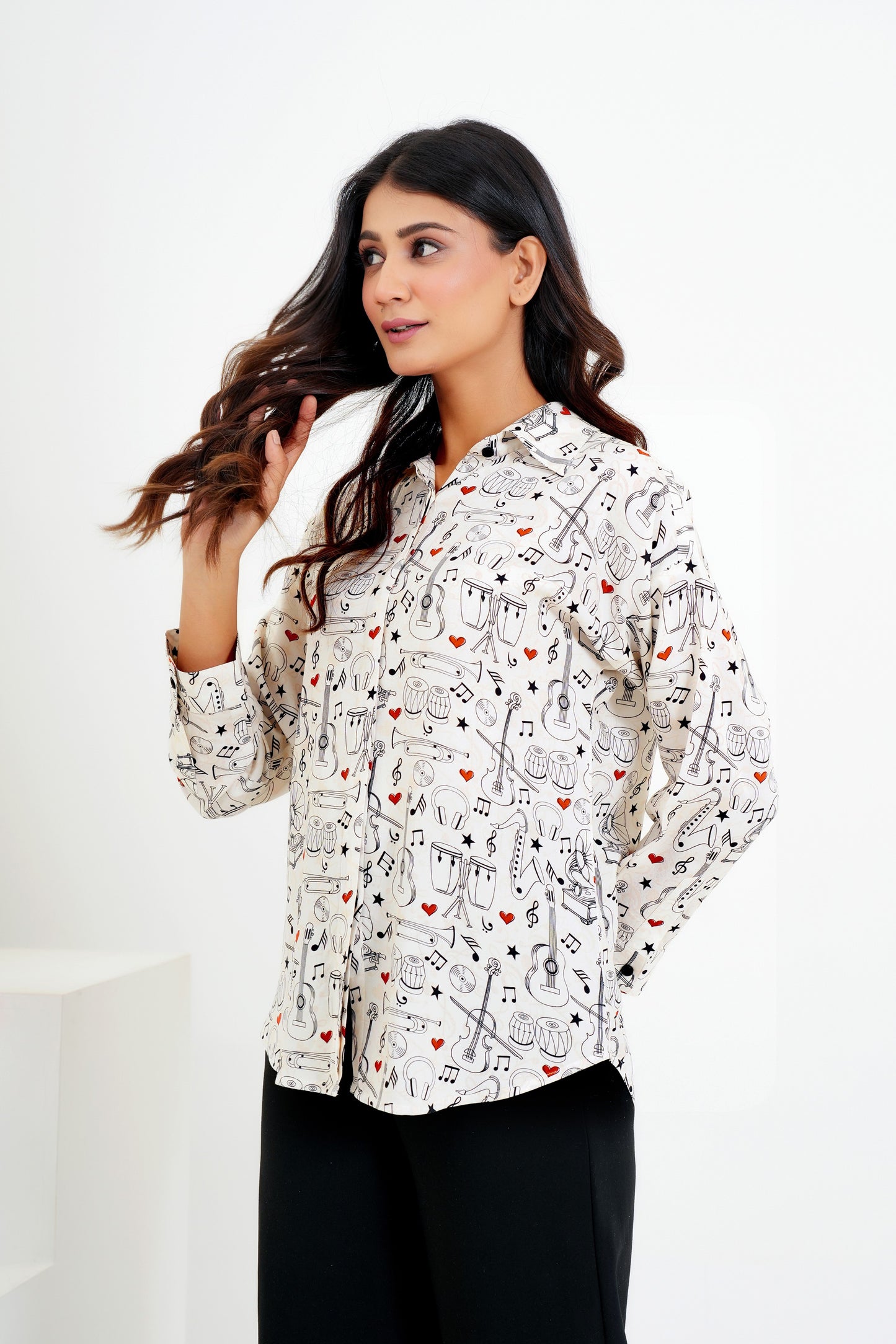 Women’S Funky Full Sleeve Shirt – Casual Wear For Travel & Vacations