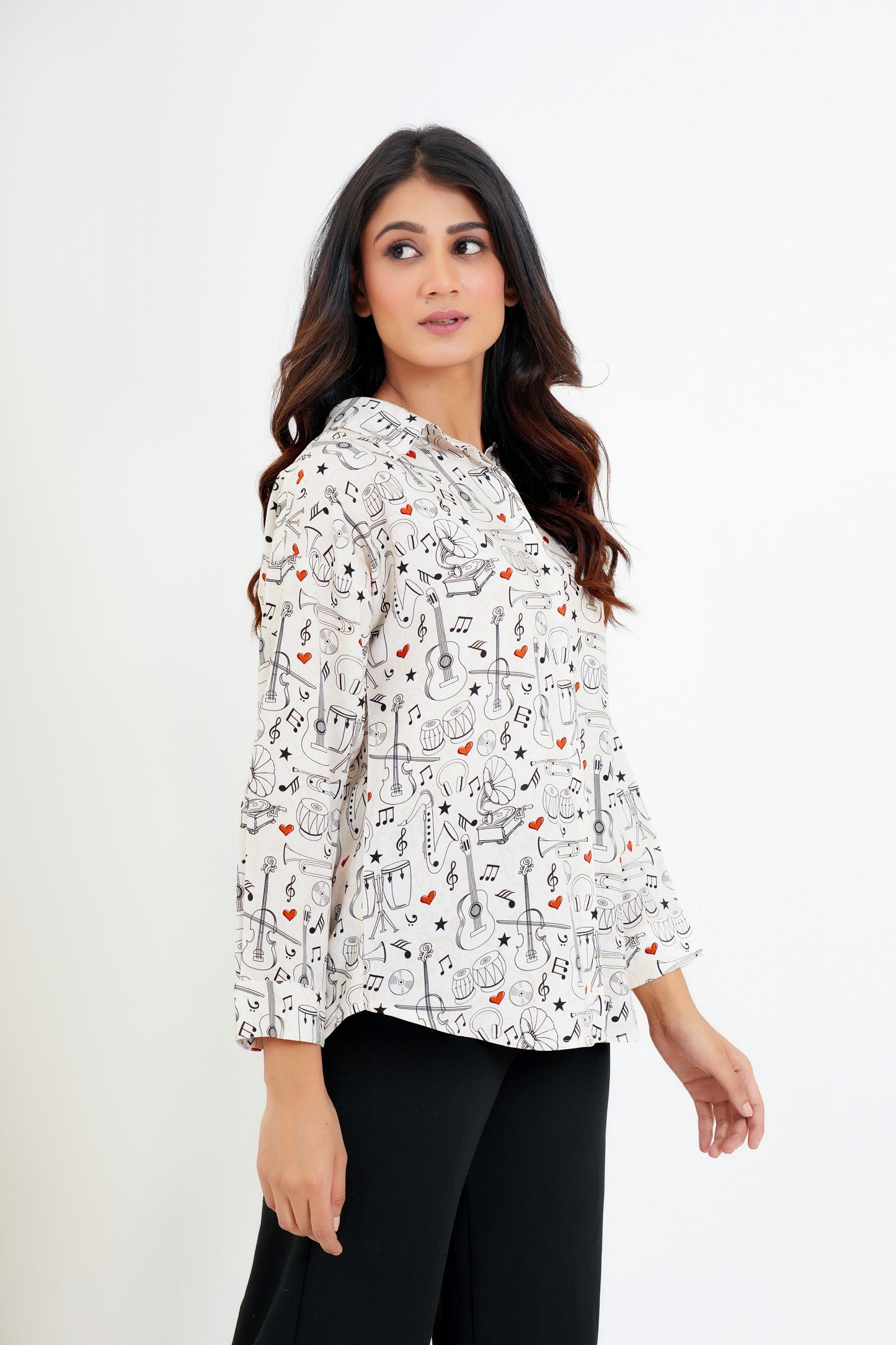 Women’S Funky Full Sleeve Shirt – Casual Wear For Travel & Vacations