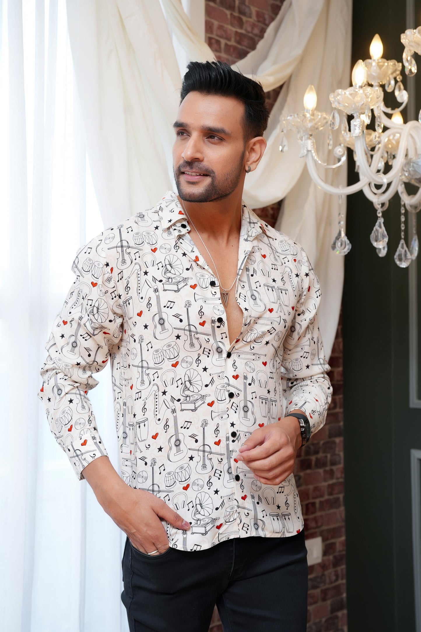 Men’S Printed Shirt – Full Sleeve Casual Wear For Travel & Vacations