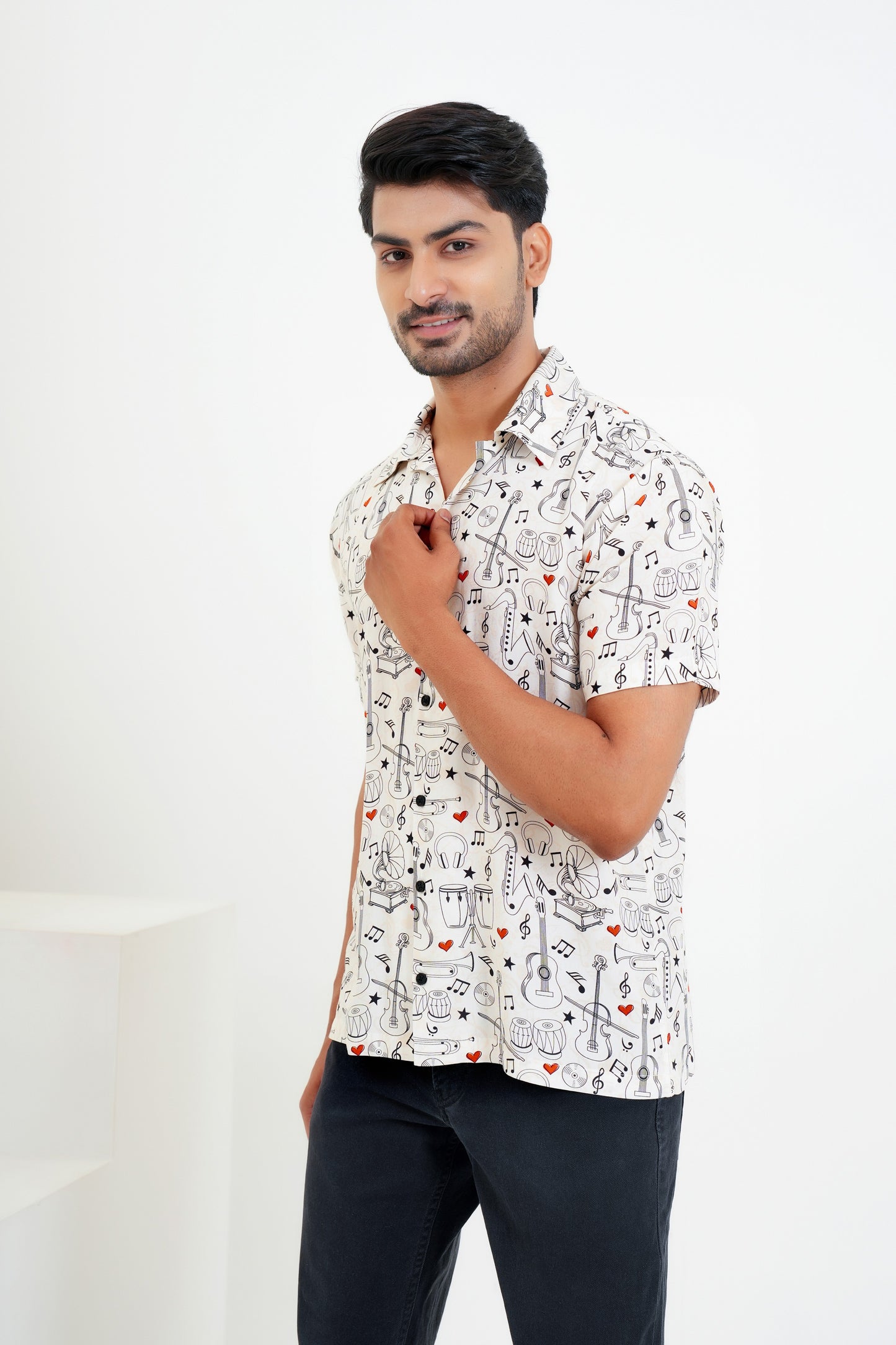 Men’S Funky Printed Shirt – Short Sleeve Casual Resort Shirt For Summer