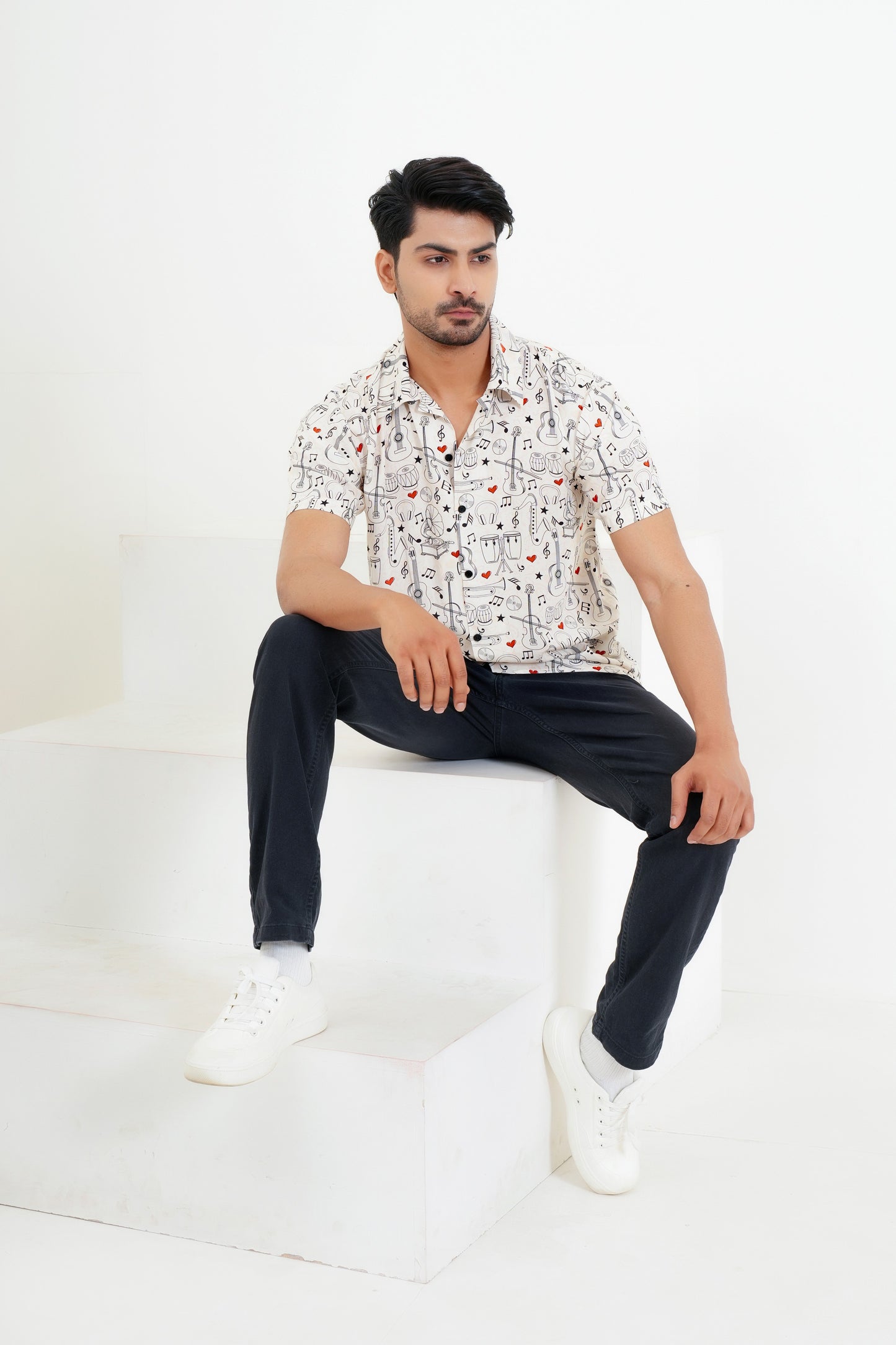 Men’S Funky Printed Shirt – Short Sleeve Casual Resort Shirt For Summer