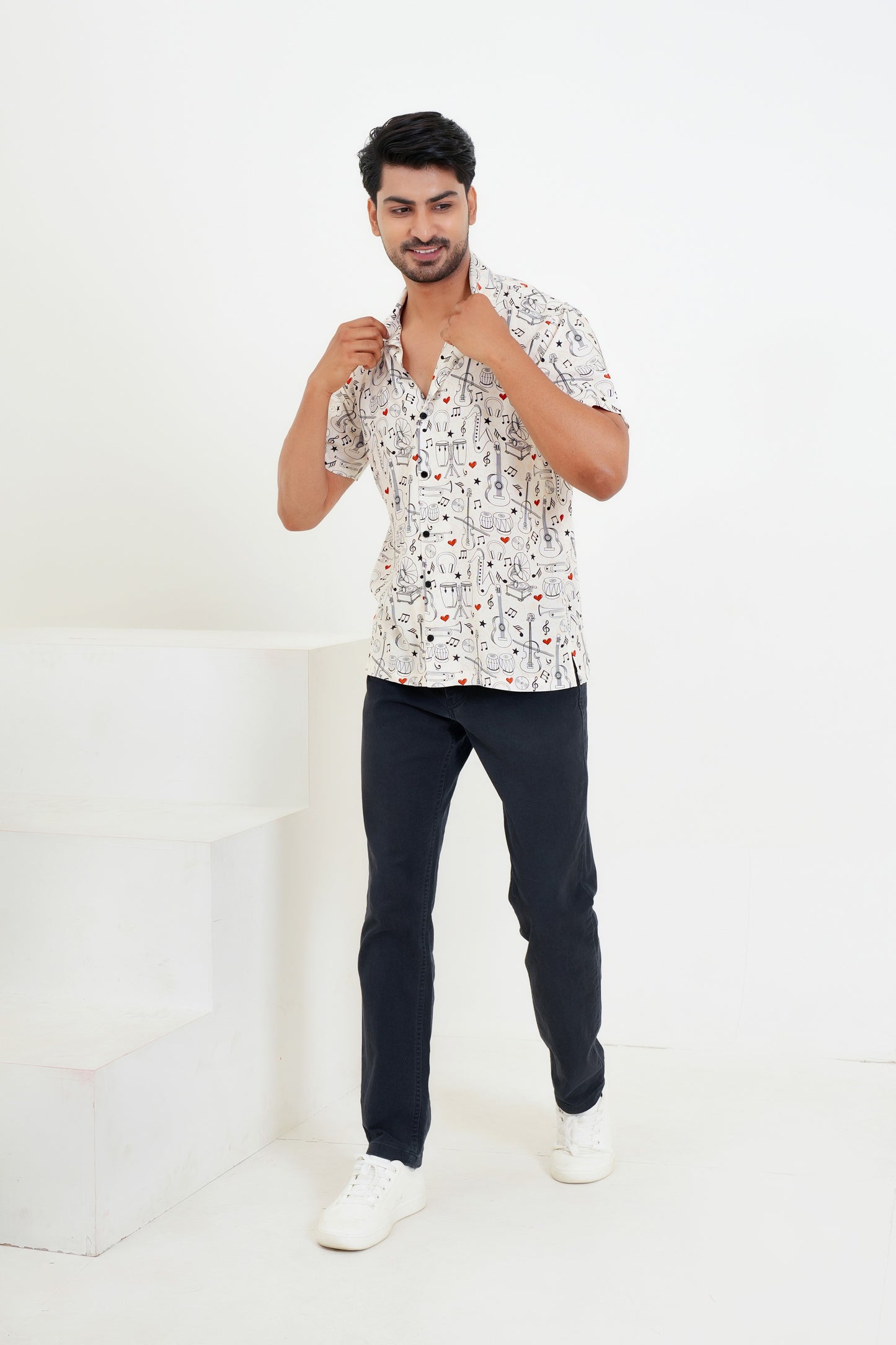 Men’S Funky Printed Shirt – Short Sleeve Casual Resort Shirt For Summer
