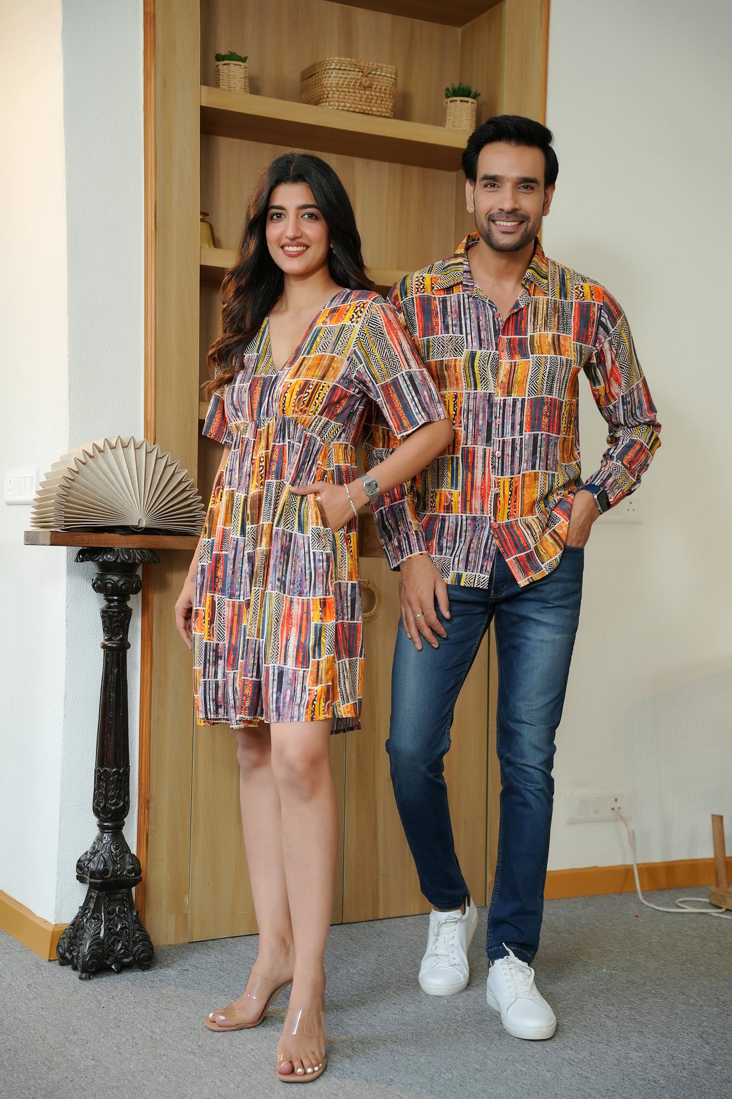 Couple Twinning Outfit – Shirt and Dress for Vacation Parties