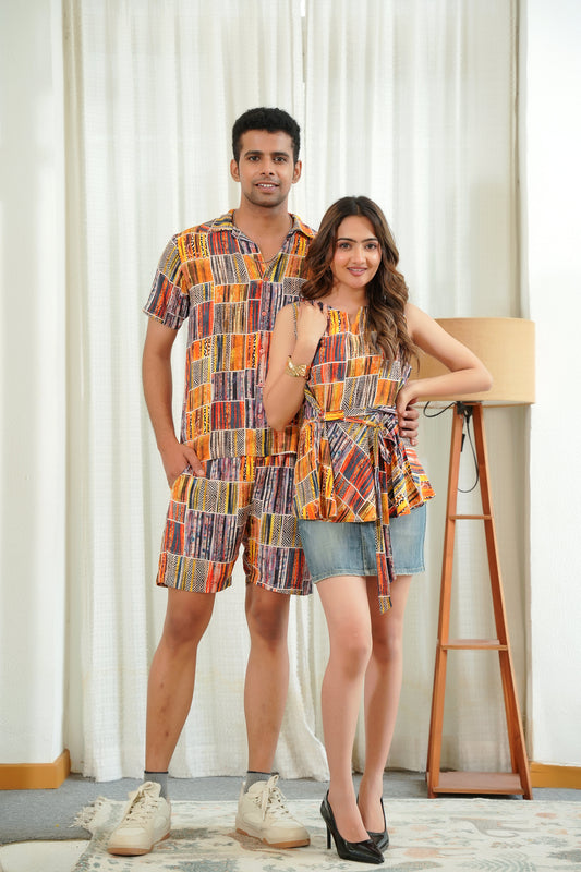 Couple Matching Dress Set – Vacation Dinner and Getaway Outfit