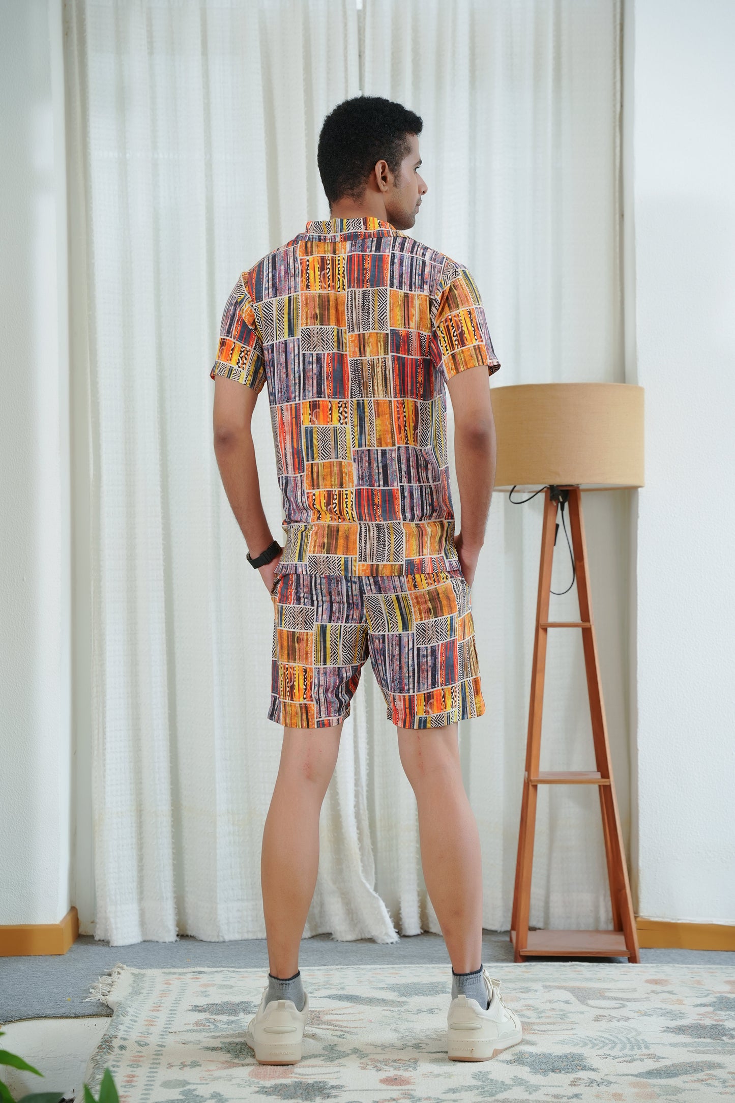 Mens Beach Co Ord Set – Shirt and Shorts Vacation Wear