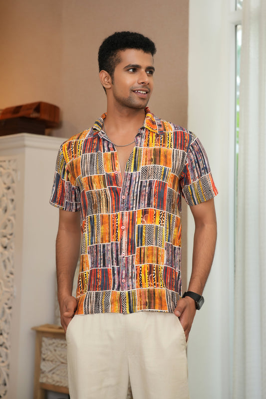 Mens Short Sleeve Beach Shirt – Pool Party and Holiday Wear