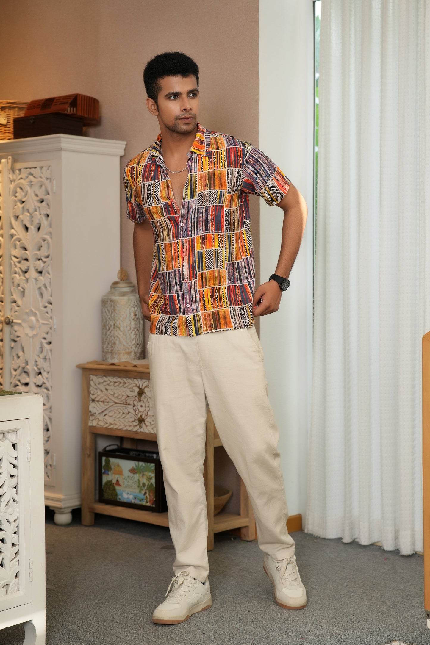 Mens Short Sleeve Beach Shirt – Pool Party and Holiday Wear