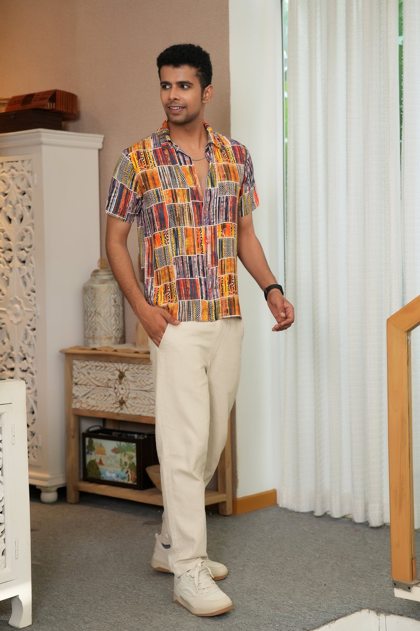 Mens Short Sleeve Beach Shirt – Pool Party and Holiday Wear