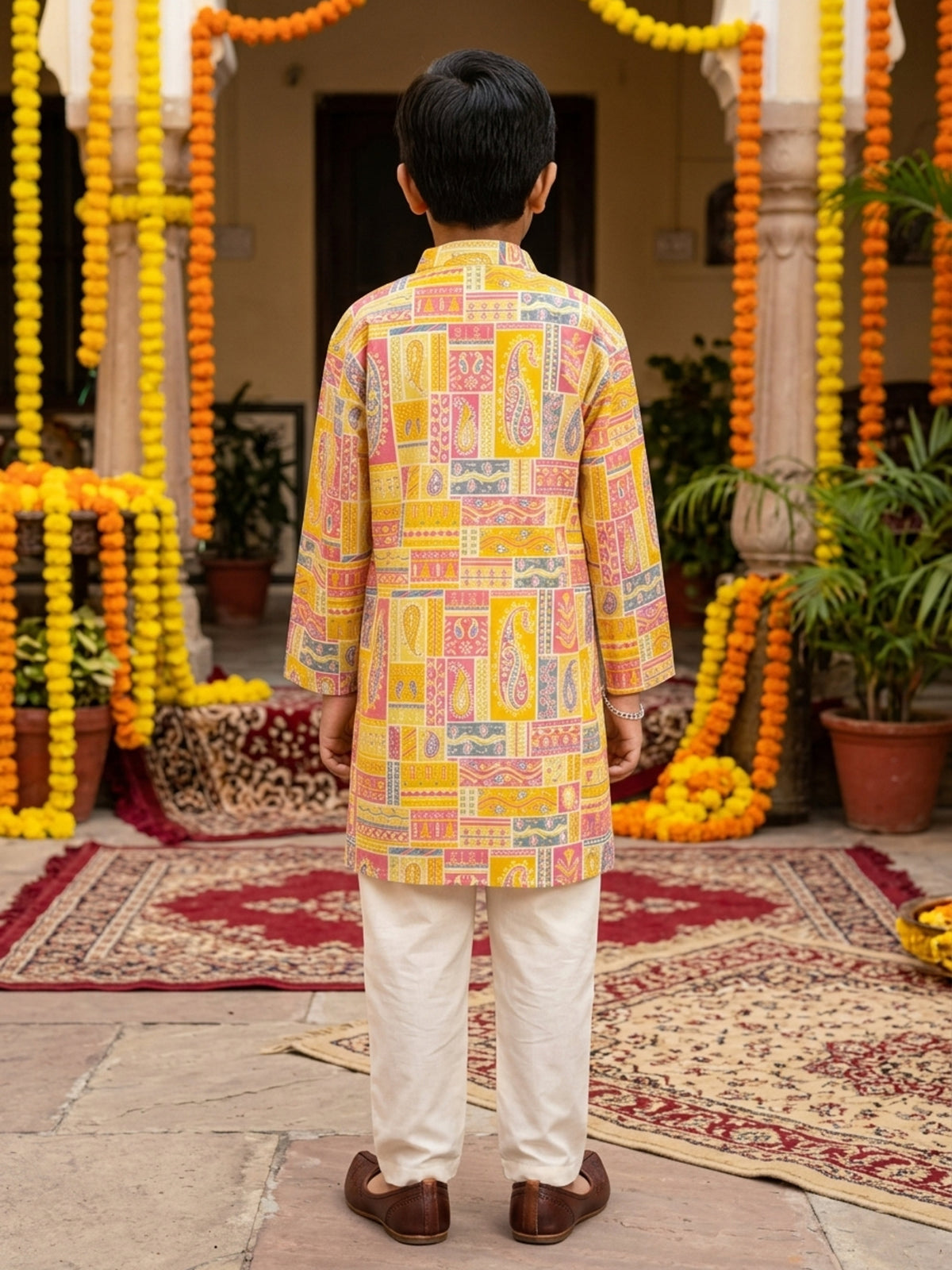 Boys Cotton Kurta Pajama Set – Festive Ethnic Wear