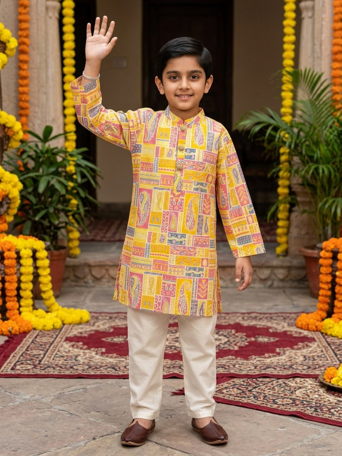 Boys Cotton Kurta Pajama Set – Festive Ethnic Wear