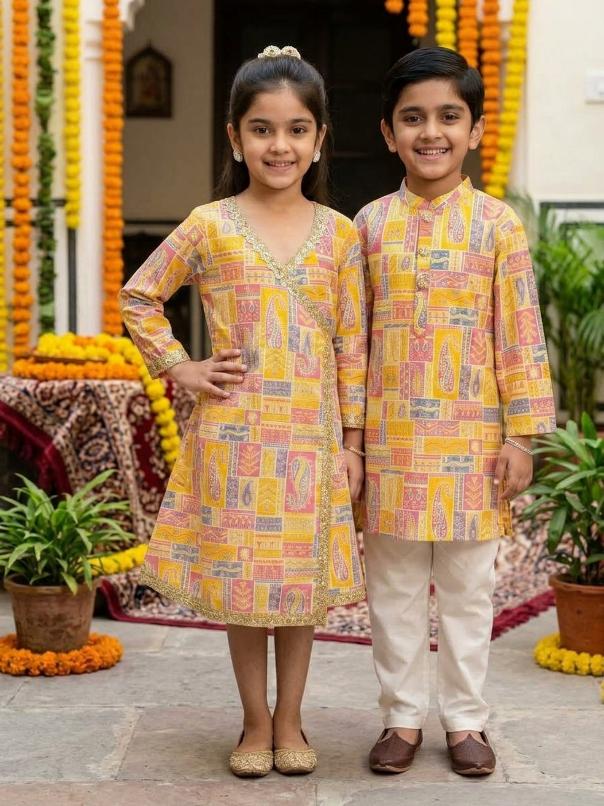 Brother & Sister Matching Outfits – Cotton Ethnic Wear
