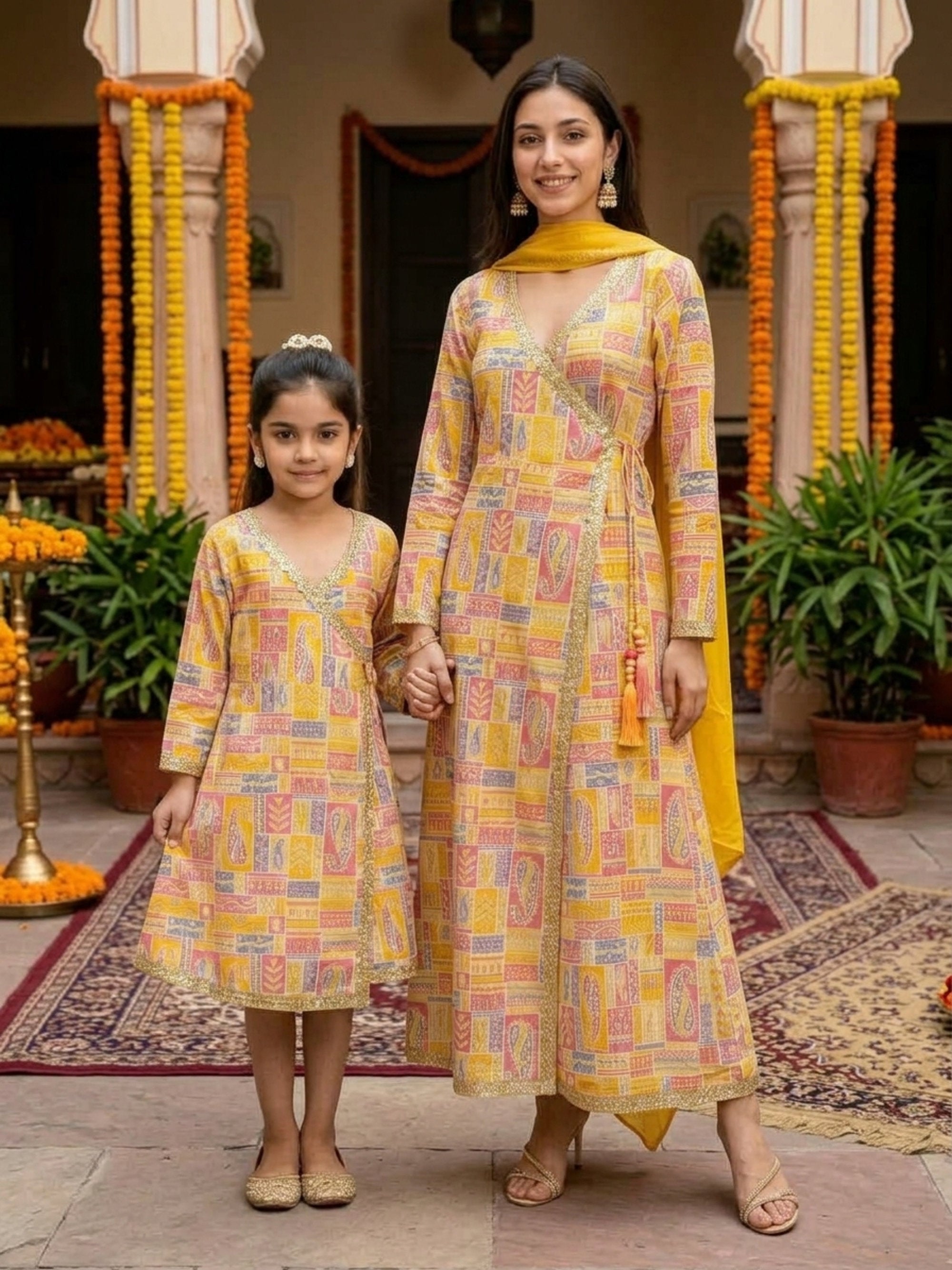 Mother & Daughter Matching Set – Cotton Ethnic Wear