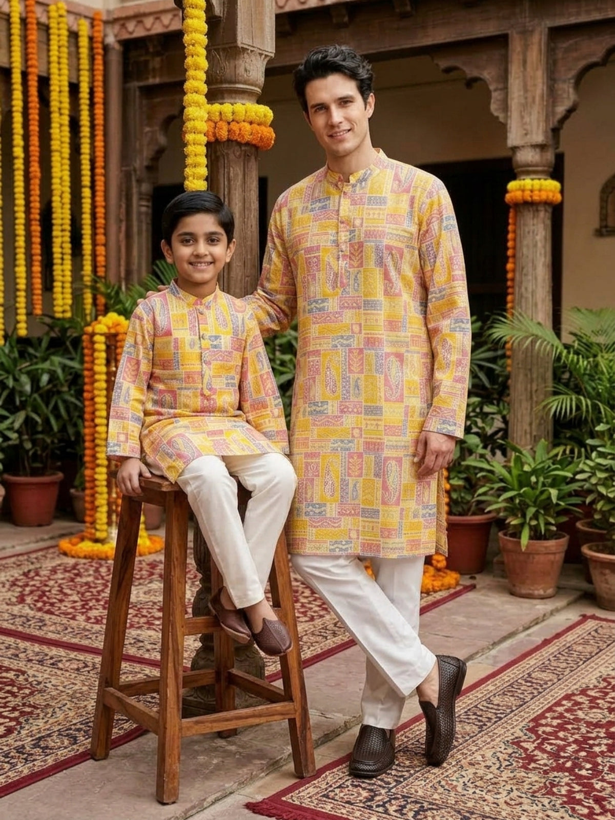 Father & Son Matching Outfits – Cotton Ethnic Wear