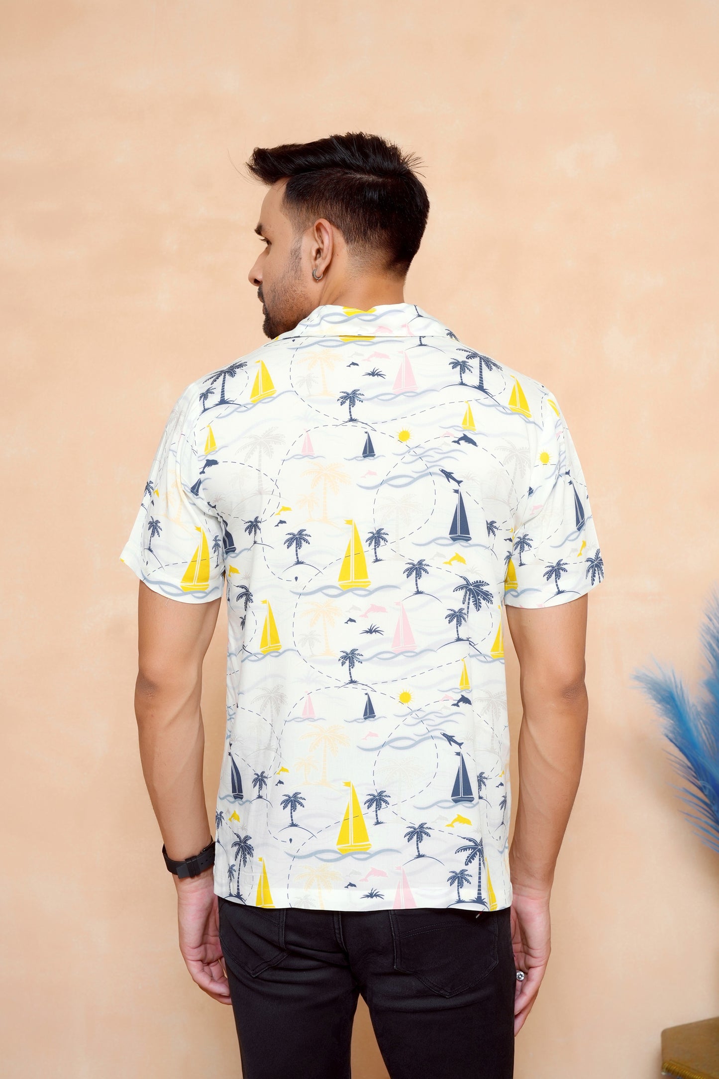 Men's Short Sleeve Cabana Shirt – Lightweight Tropical Outfit