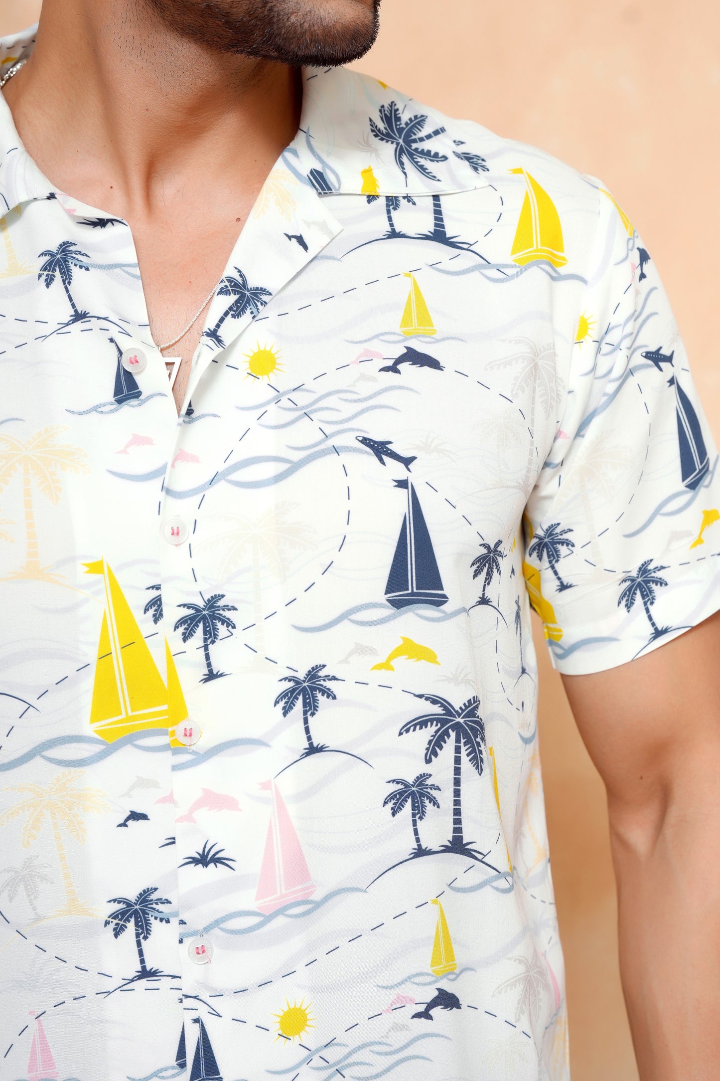 Men's Short Sleeve Cabana Shirt – Lightweight Tropical Outfit