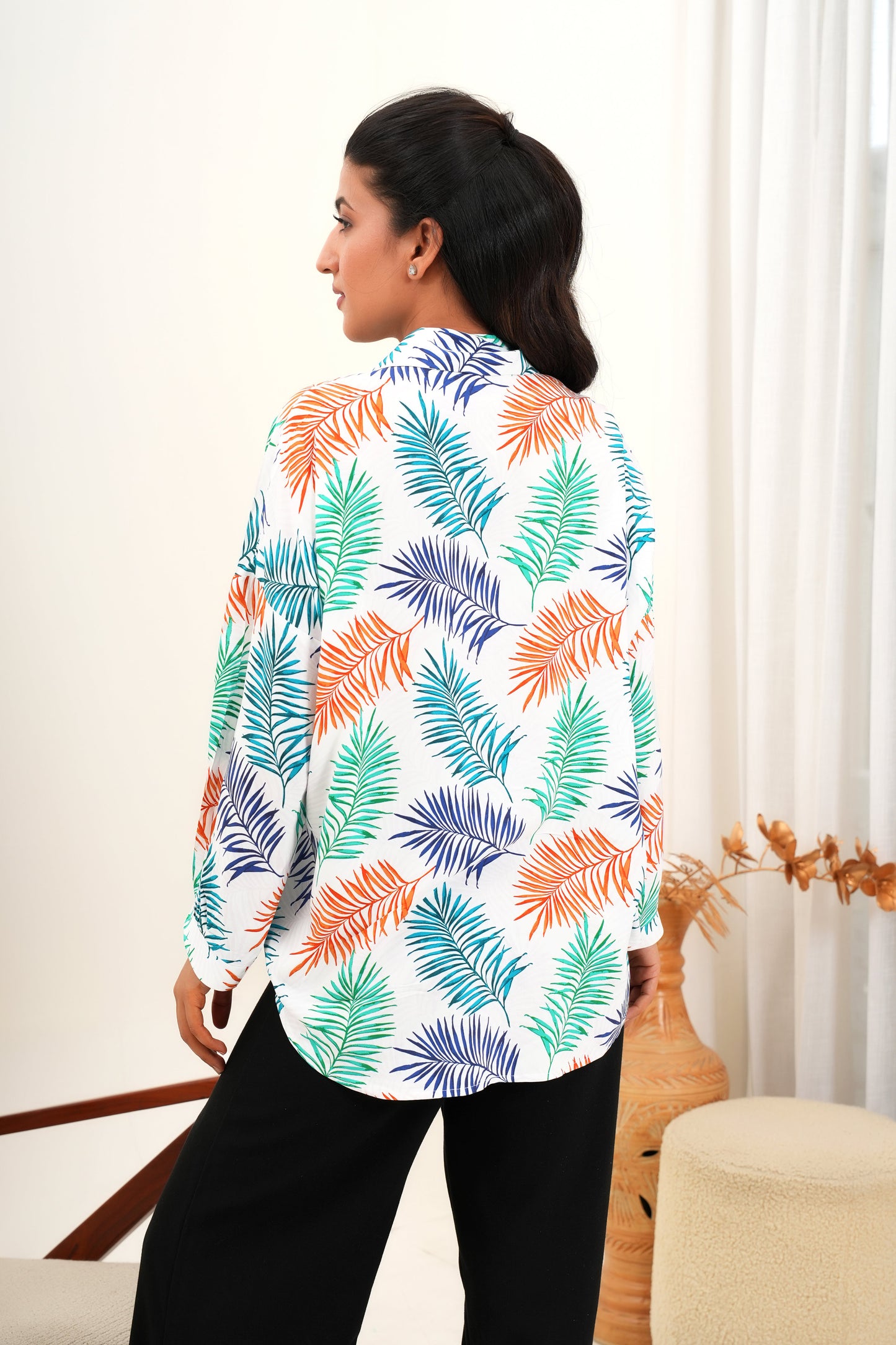 Full Sleeve Shirt for Women – Allover Printed Resort Fashion