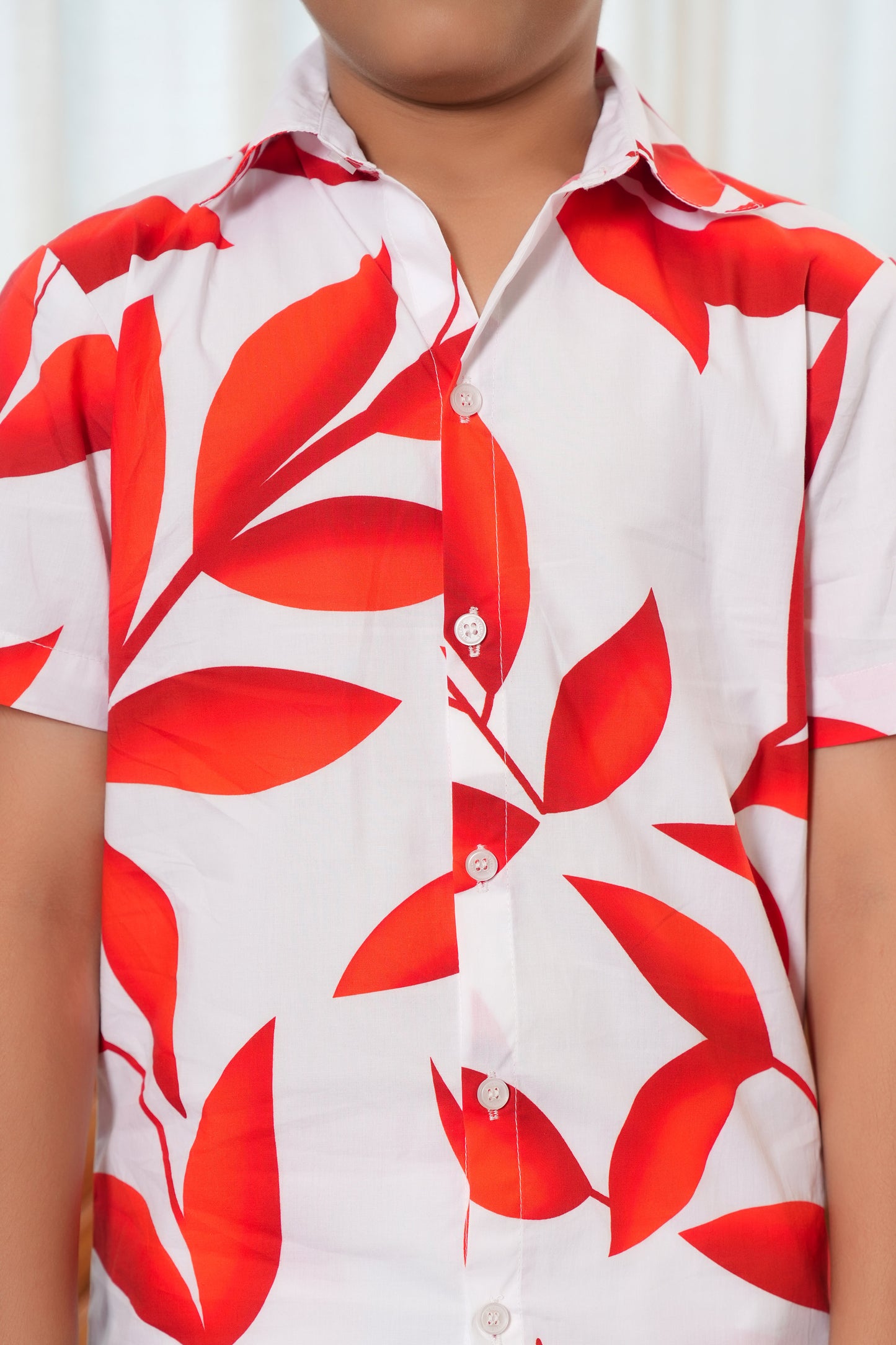 Boys Tropical Co Ord Set – Cotton Shirt and Shorts for Beach Holiday and Birthday