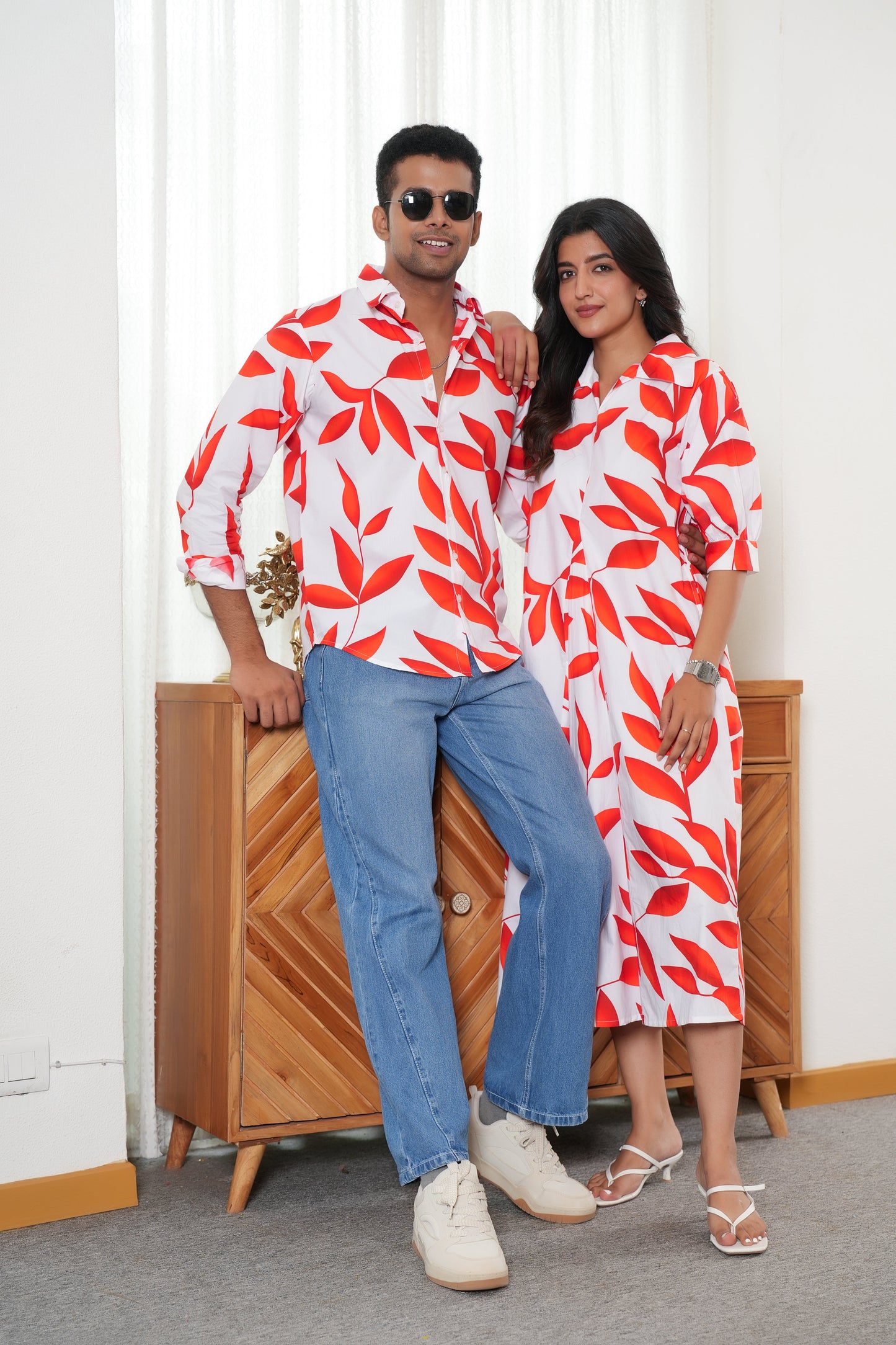 Couple Shirt and Dress Set – Valentine Outfit for Dinner Beach and Holiday Trip