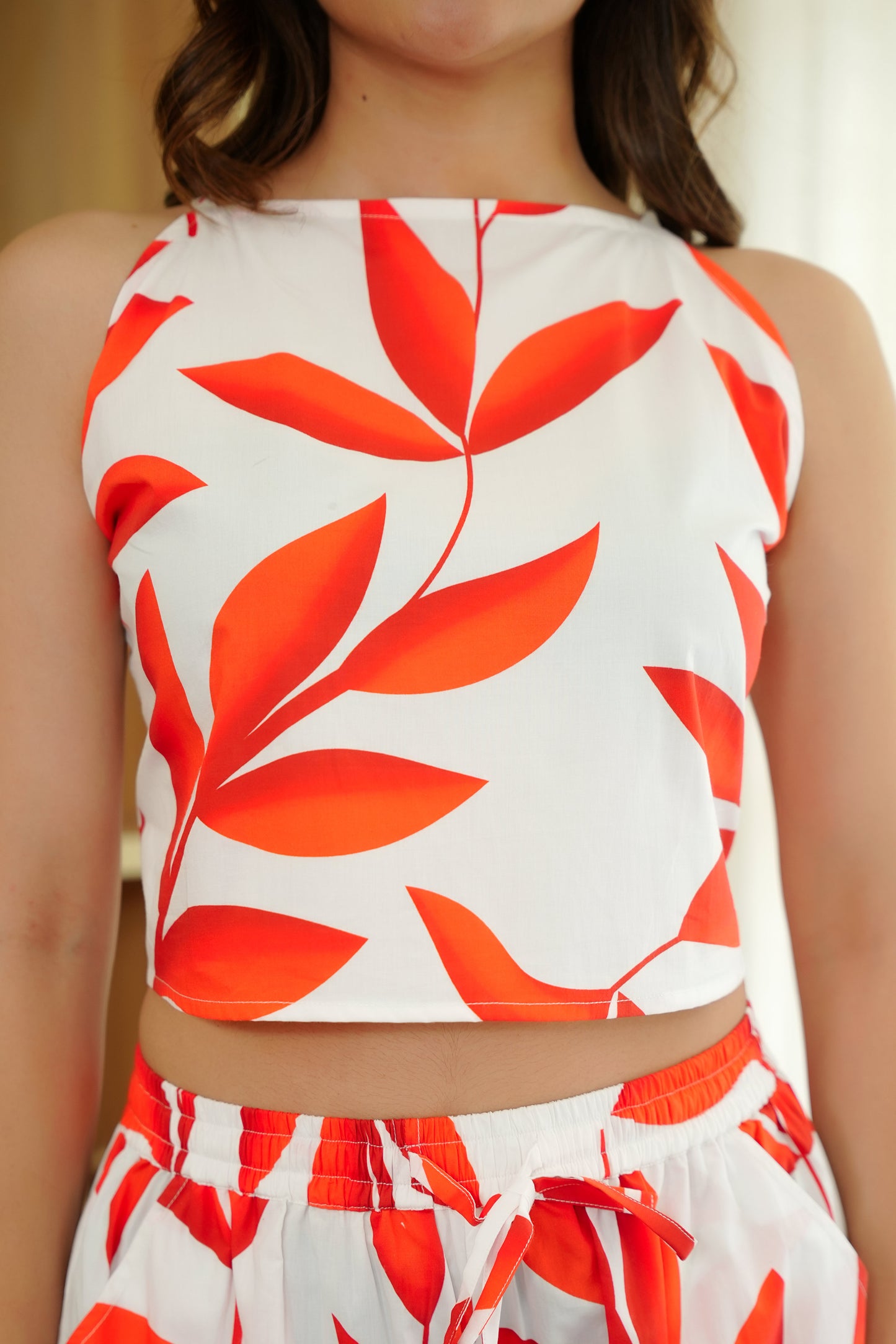 Women Cotton Co Ord Set – Romantic Resort Wear for Honeymoon and Pool Party