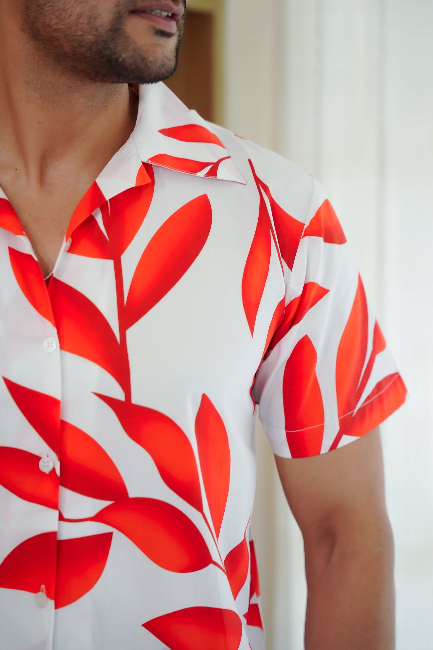 Men Cotton Co Ord Set – Shirt and Shorts for Beach Holiday and Honeymoon