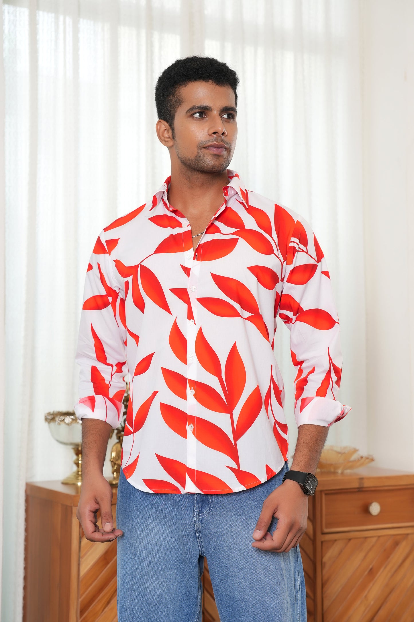 Men Full Sleeve Shirt – Romantic Resort Wear for Dinner and Anniversary
